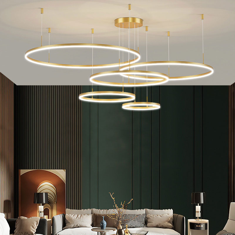 Arisha Modern Pendant Light Tir-Circle Metal