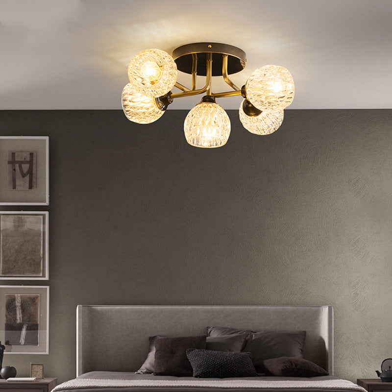 Valentina Luxury Flush Mount Ceiling Light /Glass Living Room - Letslighting