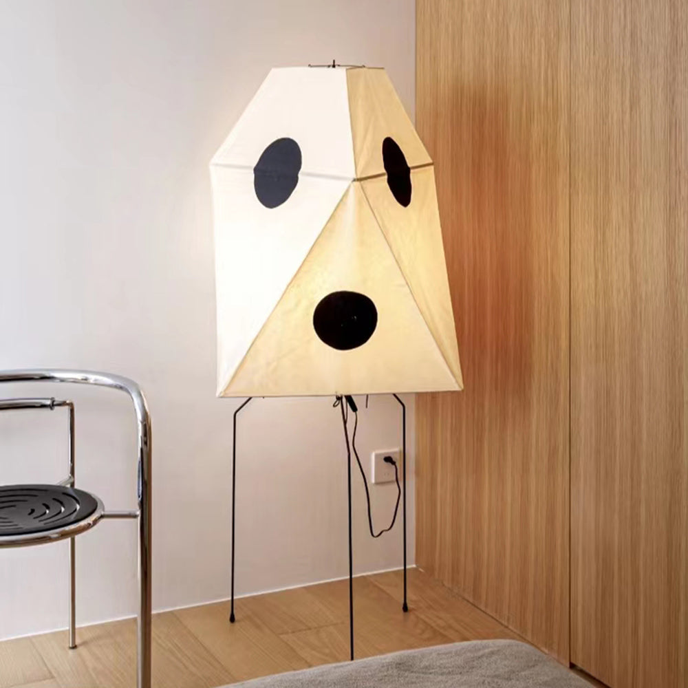 Ritta Modern Funky Floor Lamp, Artificial Paper/Metal