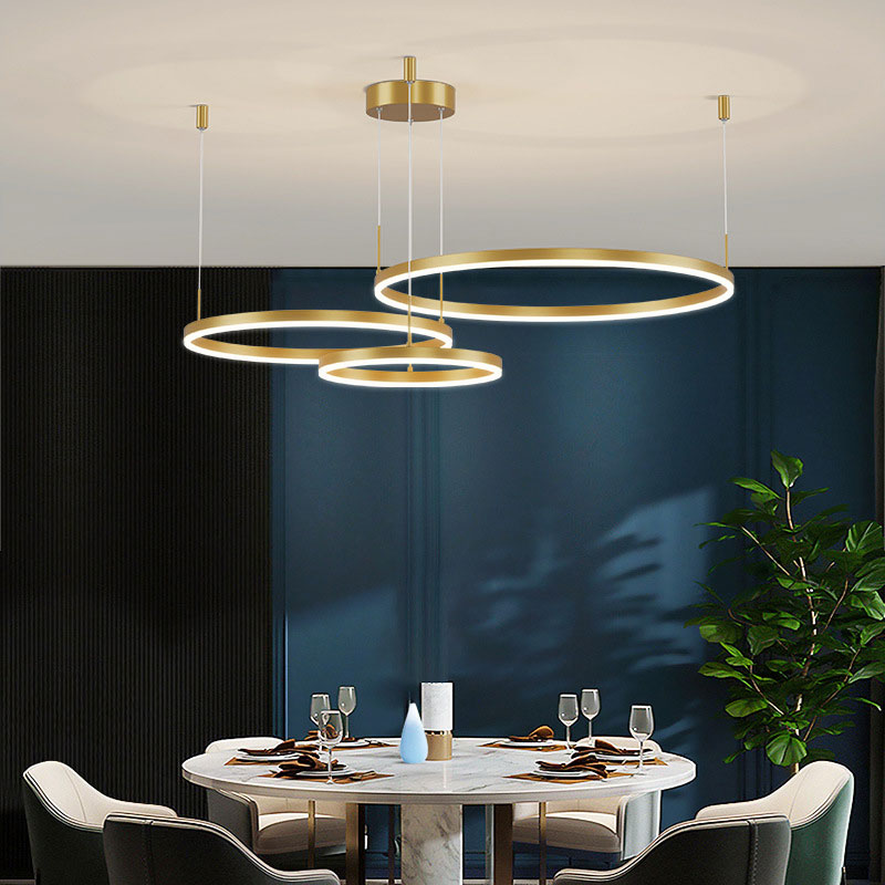 Arisha Modern Pendant Light Tir-Circle Metal