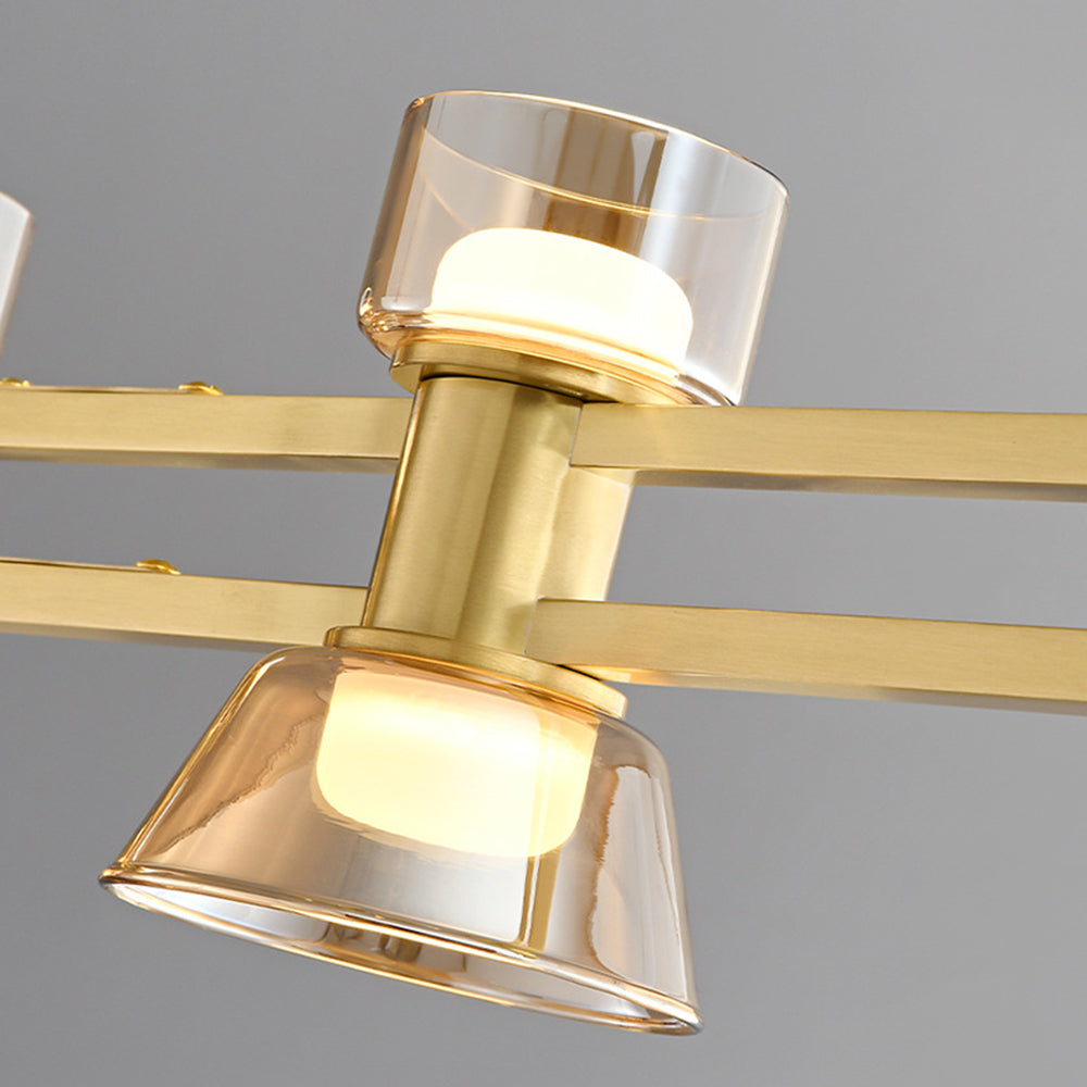 Arisha Modern Linear Linear Metal Pendant Lamp Golden