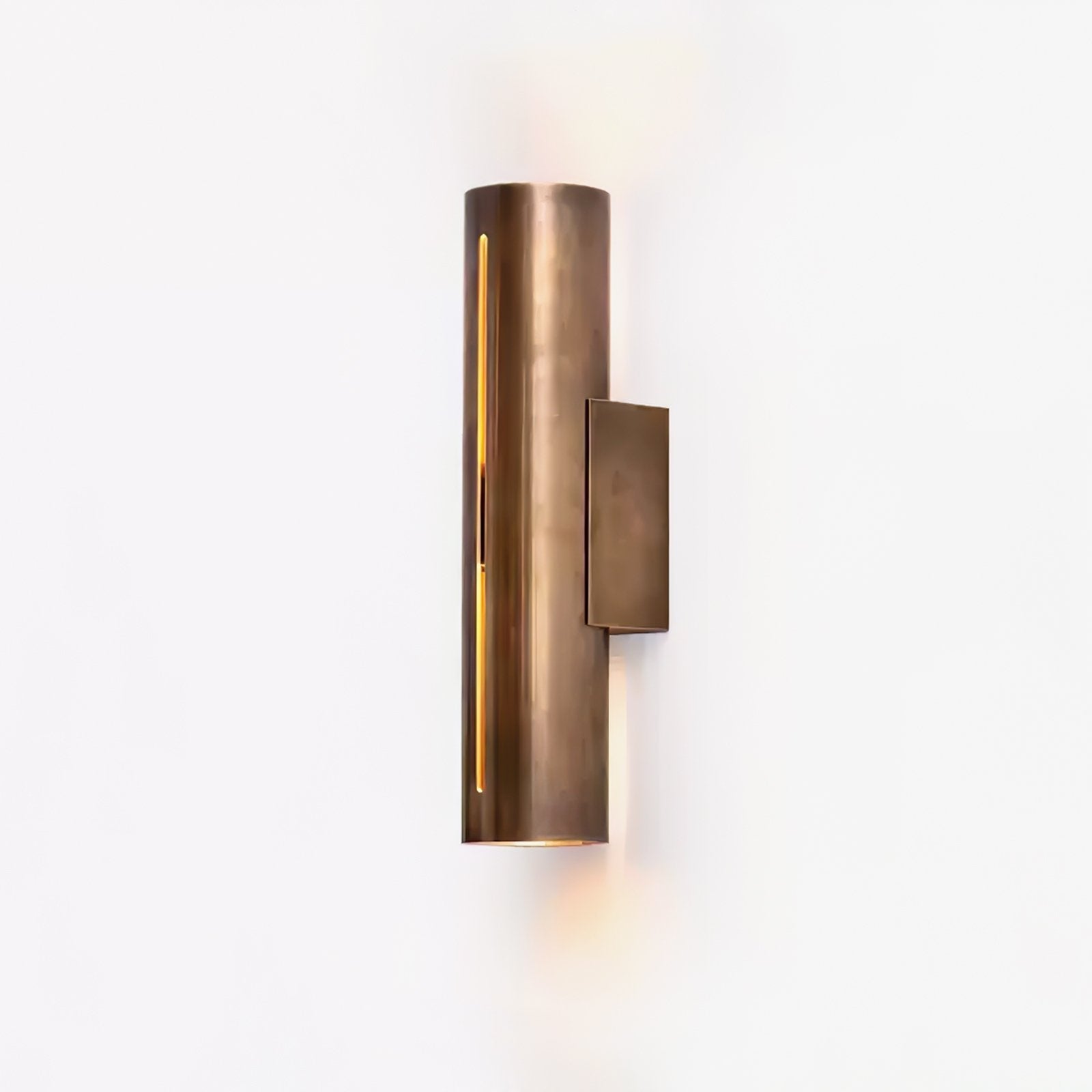 Avsilara Modern Minimalist Cylinder Brass Wall Light - Letslighting