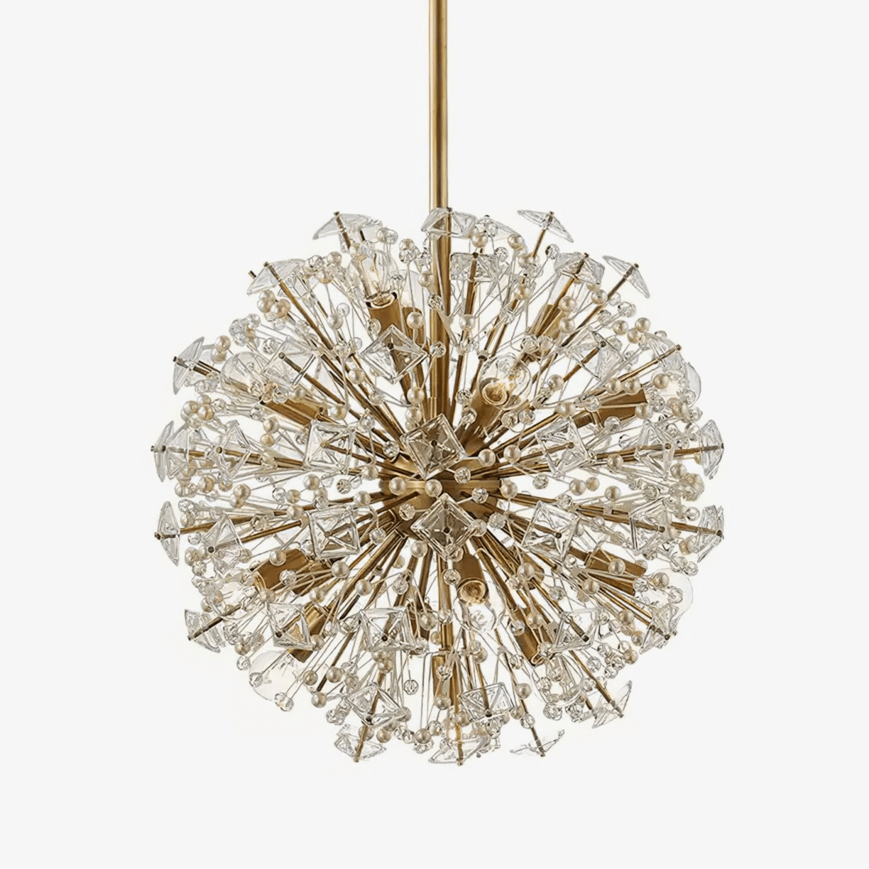 Aurora Chandelier Dickinson Gold Crystal Starburst - Letslighting