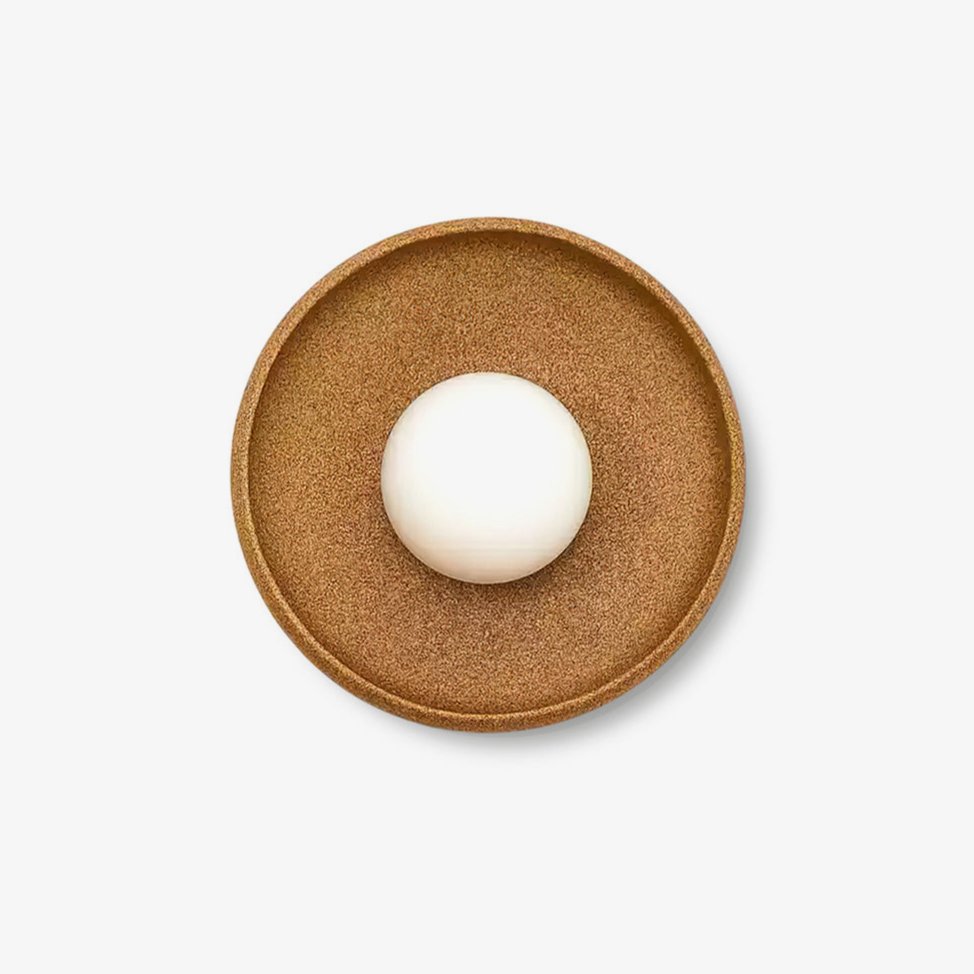 Civarir Modern Minimalist Round Glass Ceramic Wall Light - Letslighting