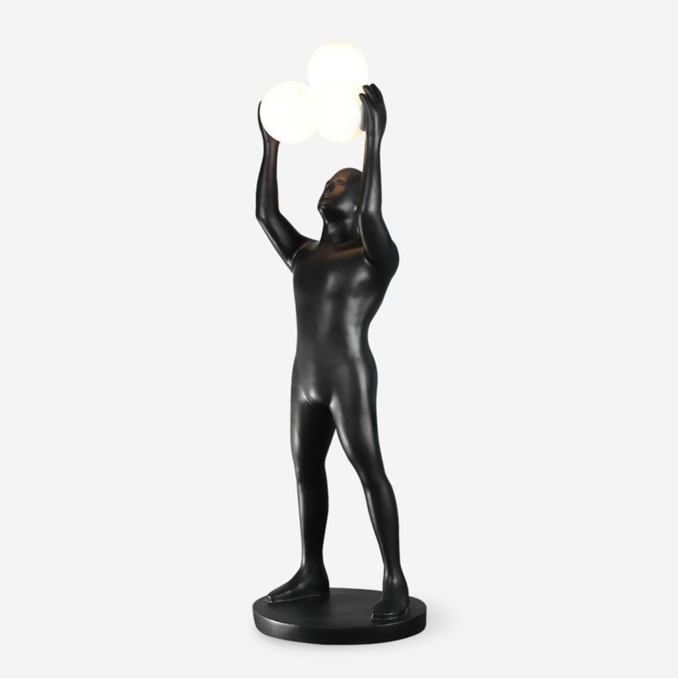 Eurshaia Sculptural Black Floor Lamp - Letslighting