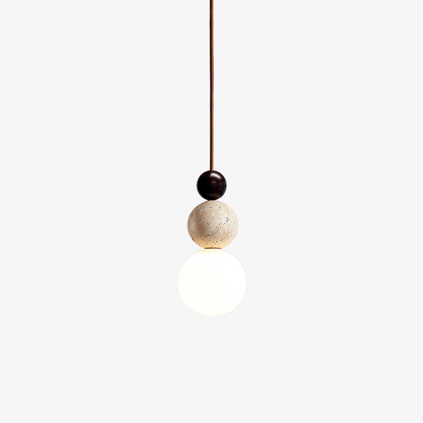Ullaeia Sphere-Cluster Travertine Pendant Light - Letslighting