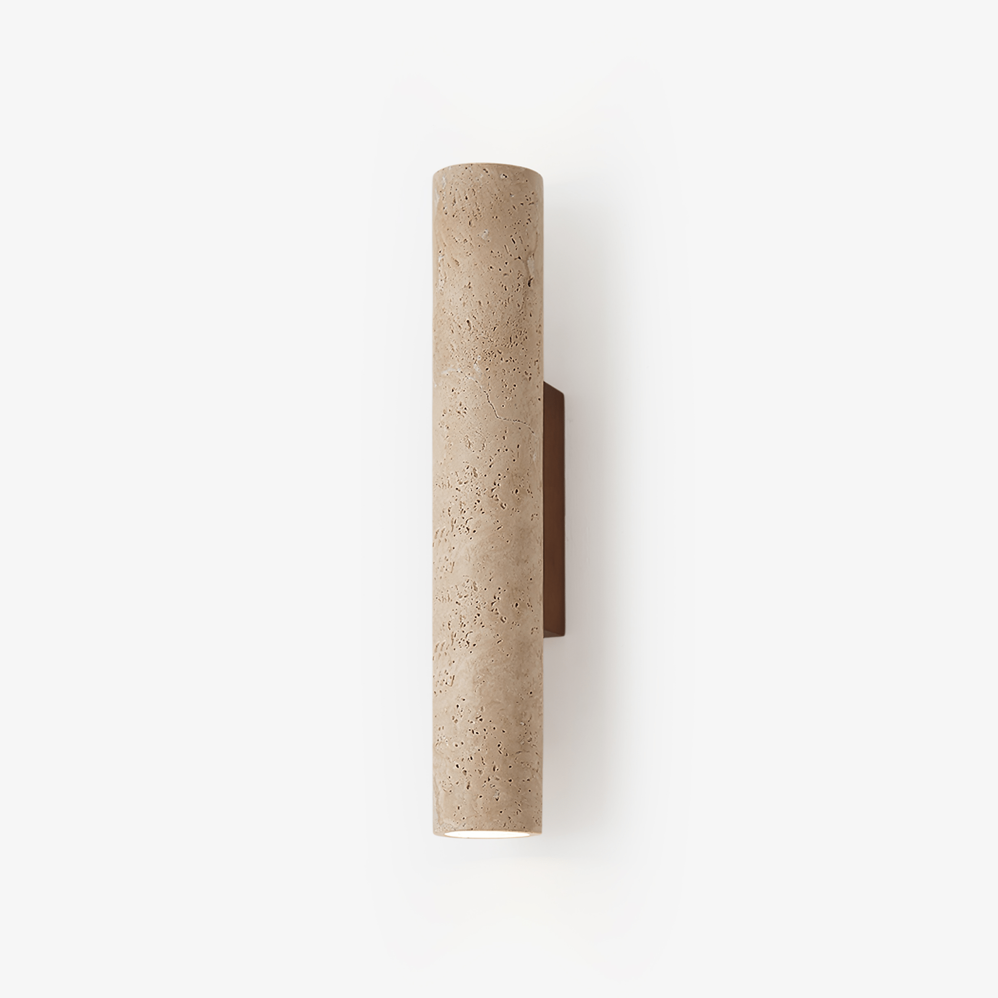 Olvaros Slim Cylinder Travertine Wall Light - Letslighting