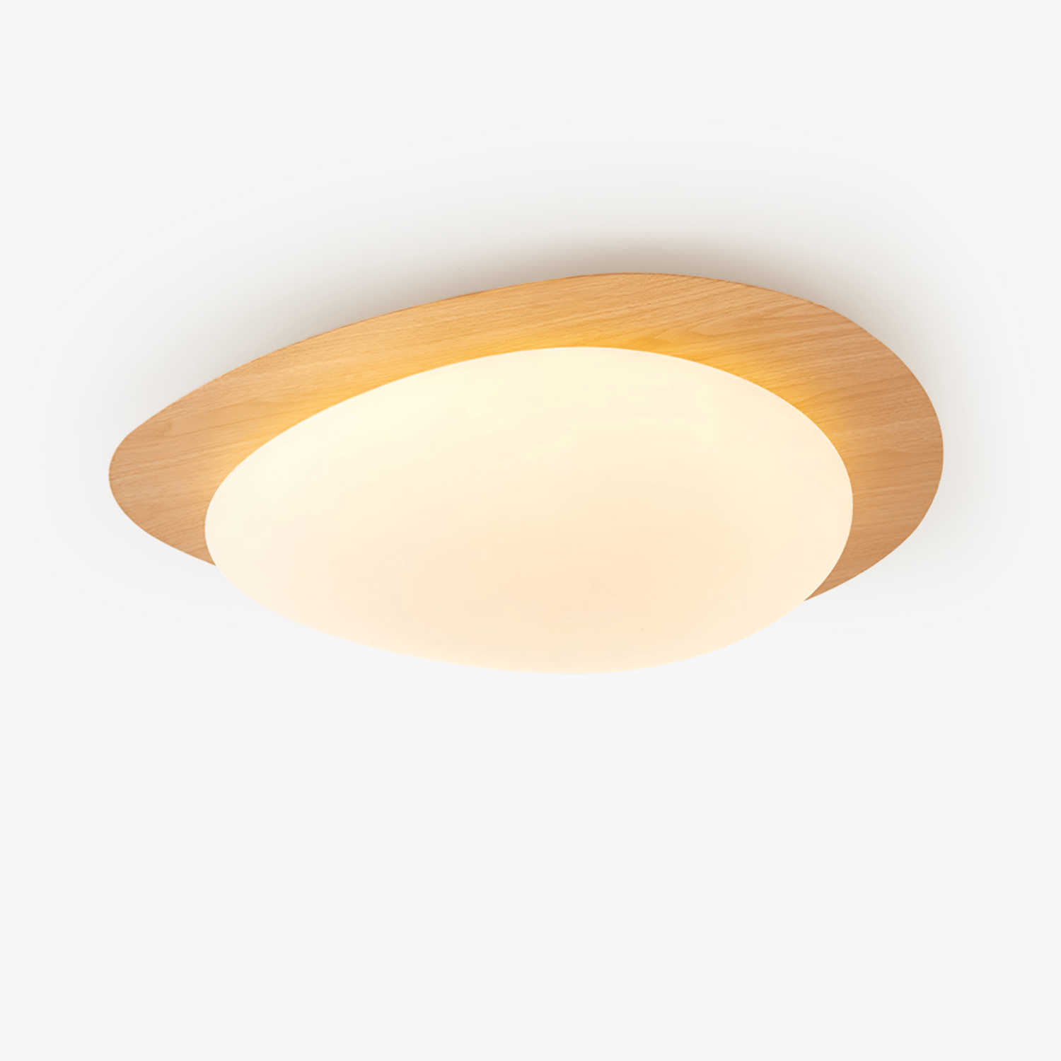 Muto Pebble Walnut Ceiling Light