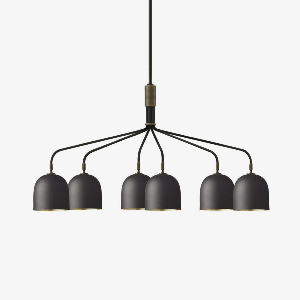 Lustra Chandelier Black Brass Industrial - Letslighting