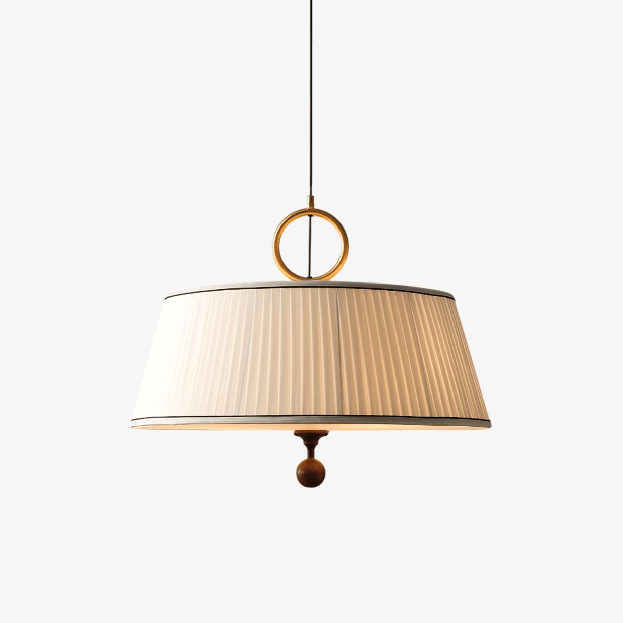 Zavaran Traditional Natural Wood Fabric Pendant Lamp - Letslighting