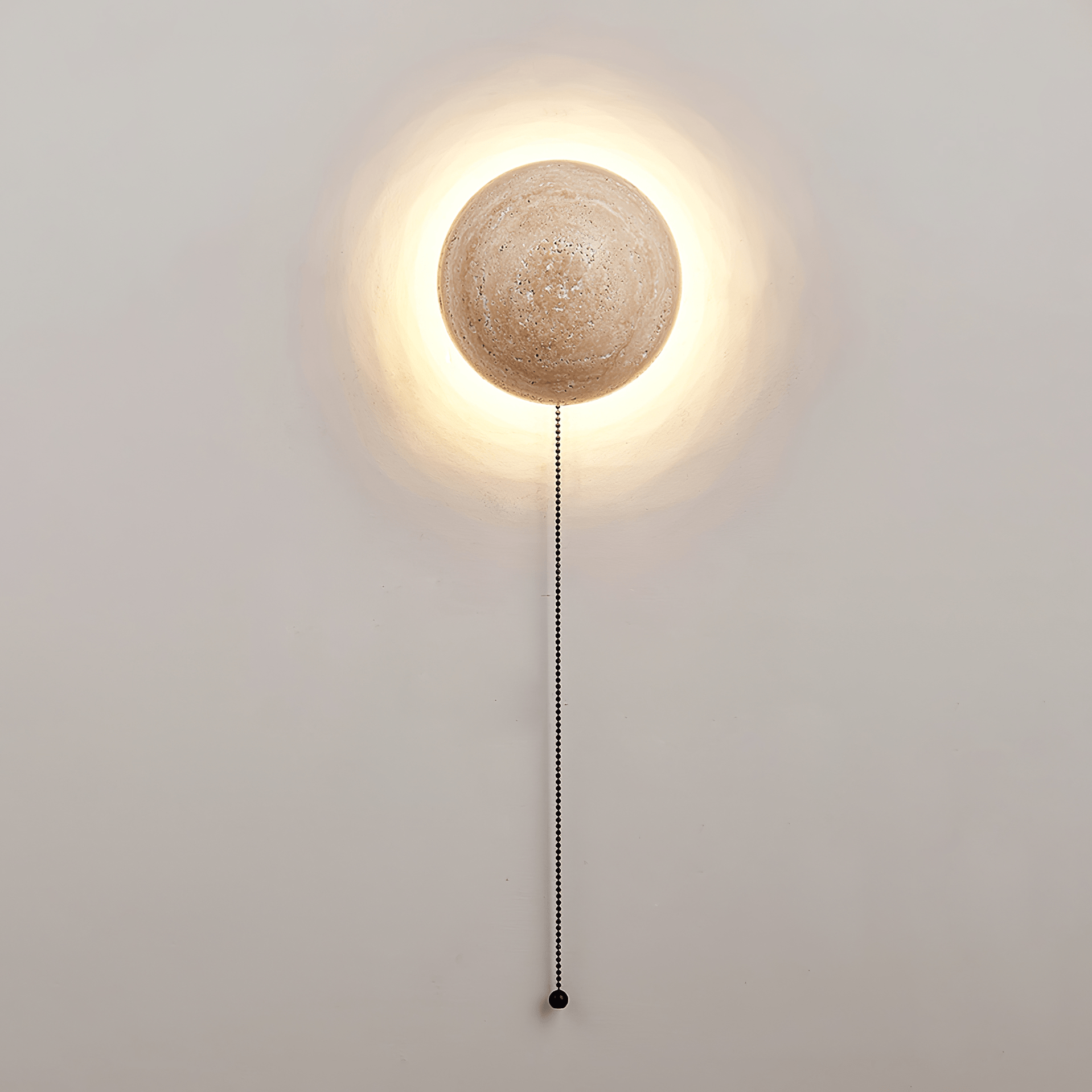 Nyvarion Minimalist Travertine Wall Light - Letslighting