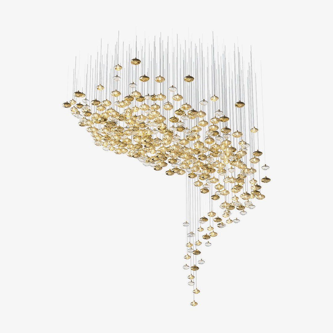Elmarel Flowing Crystal Chandelier Stair Case - Letslighting