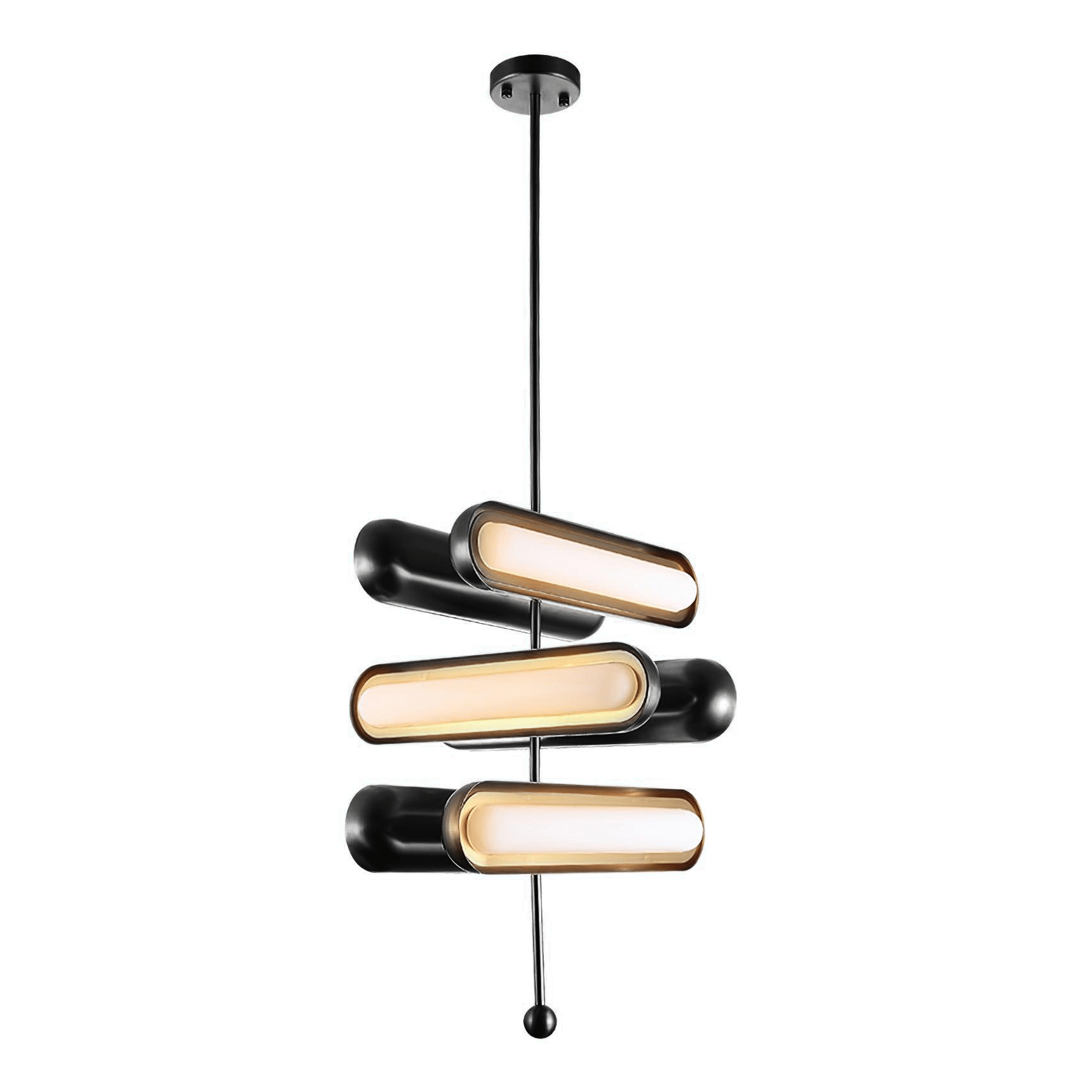 Lyvinaris Geometric Brass Linear Pendant Light - Letslighting