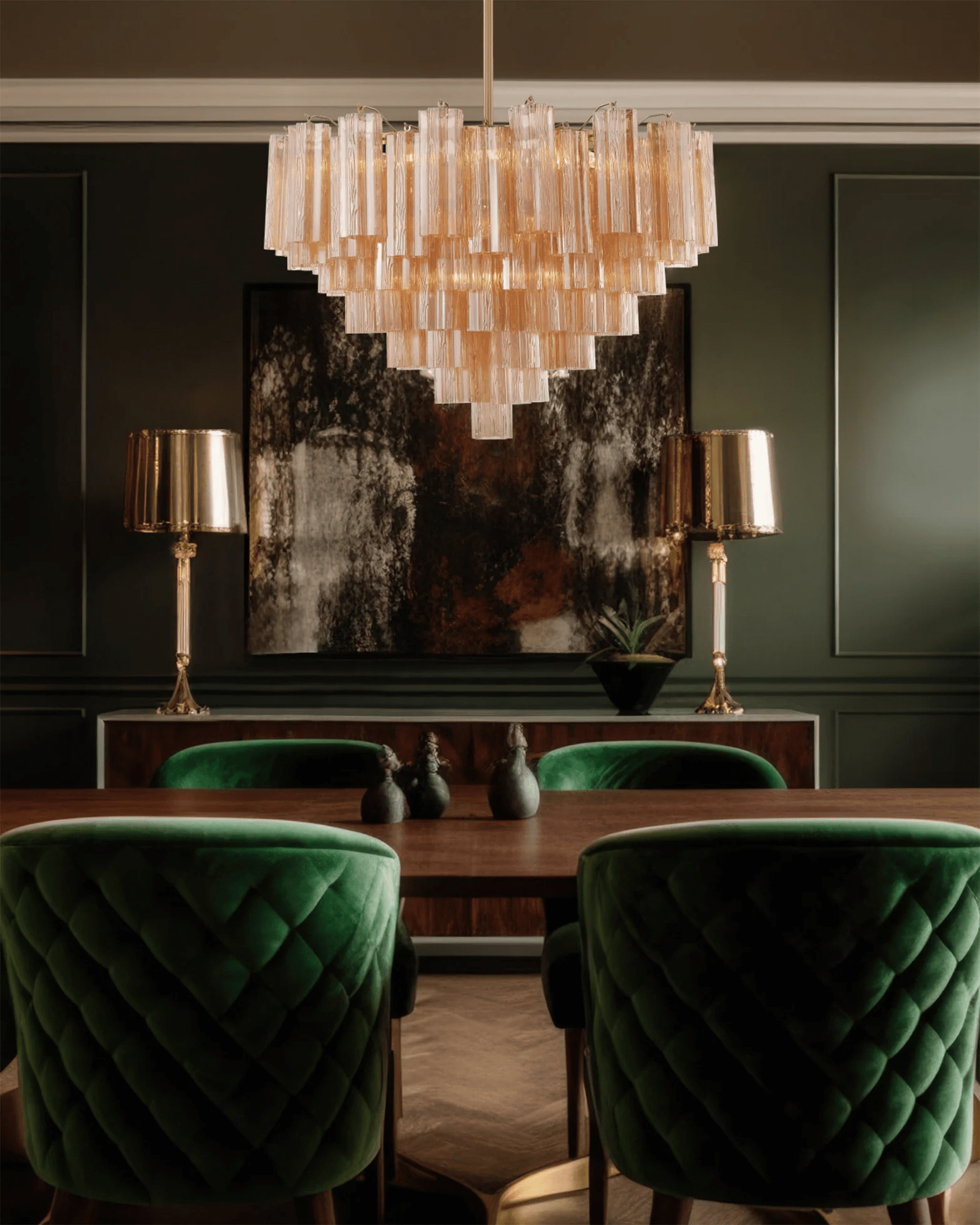 Aurora Chandelier Virella Murano Glass Tube Luxury - Letslighting