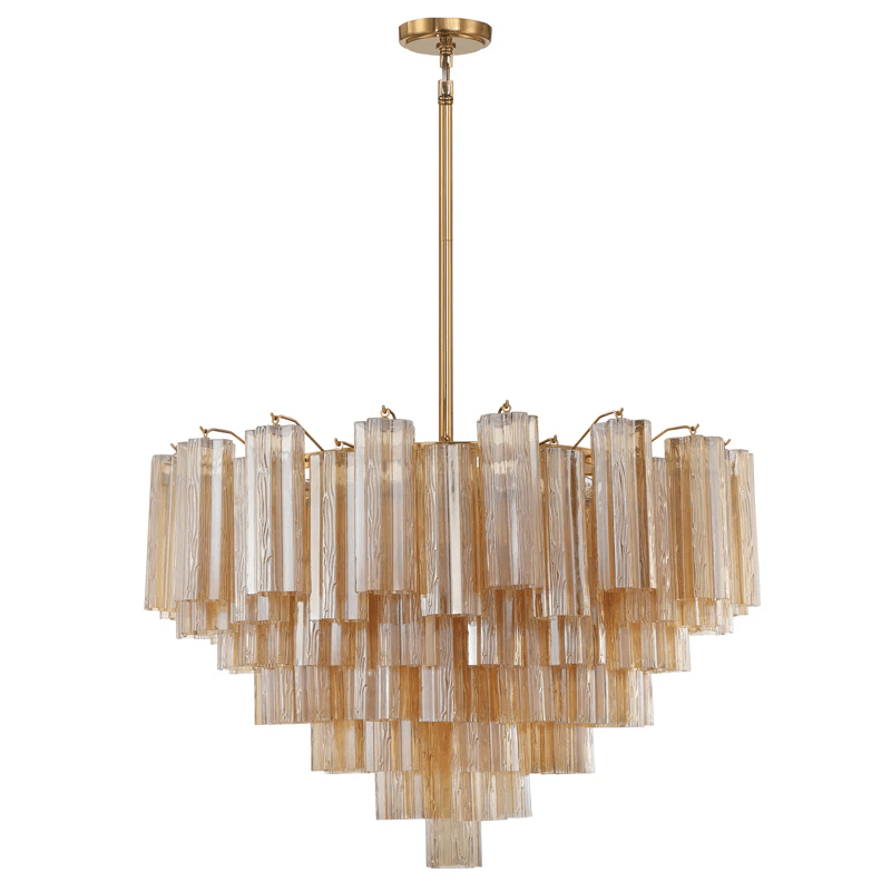 Aurora Chandelier Virella Murano Glass Tube Luxury - Letslighting