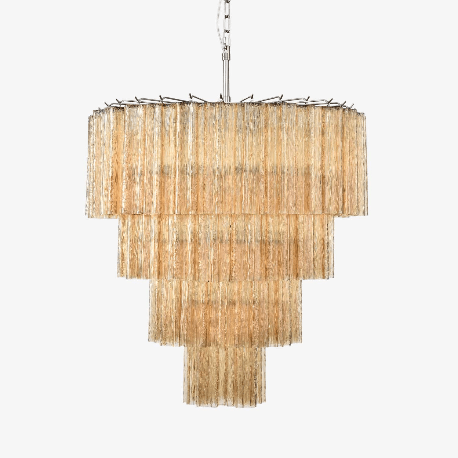 Aurora Chandelier Cascade Layered Glass Elegant Vintage - Letslighting