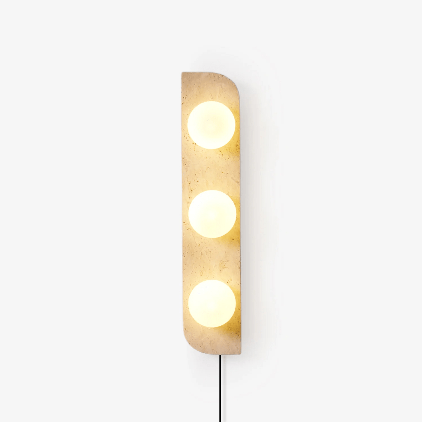 Zophaor Minimalist Travertine Plug-In Wall Light - Letslighting