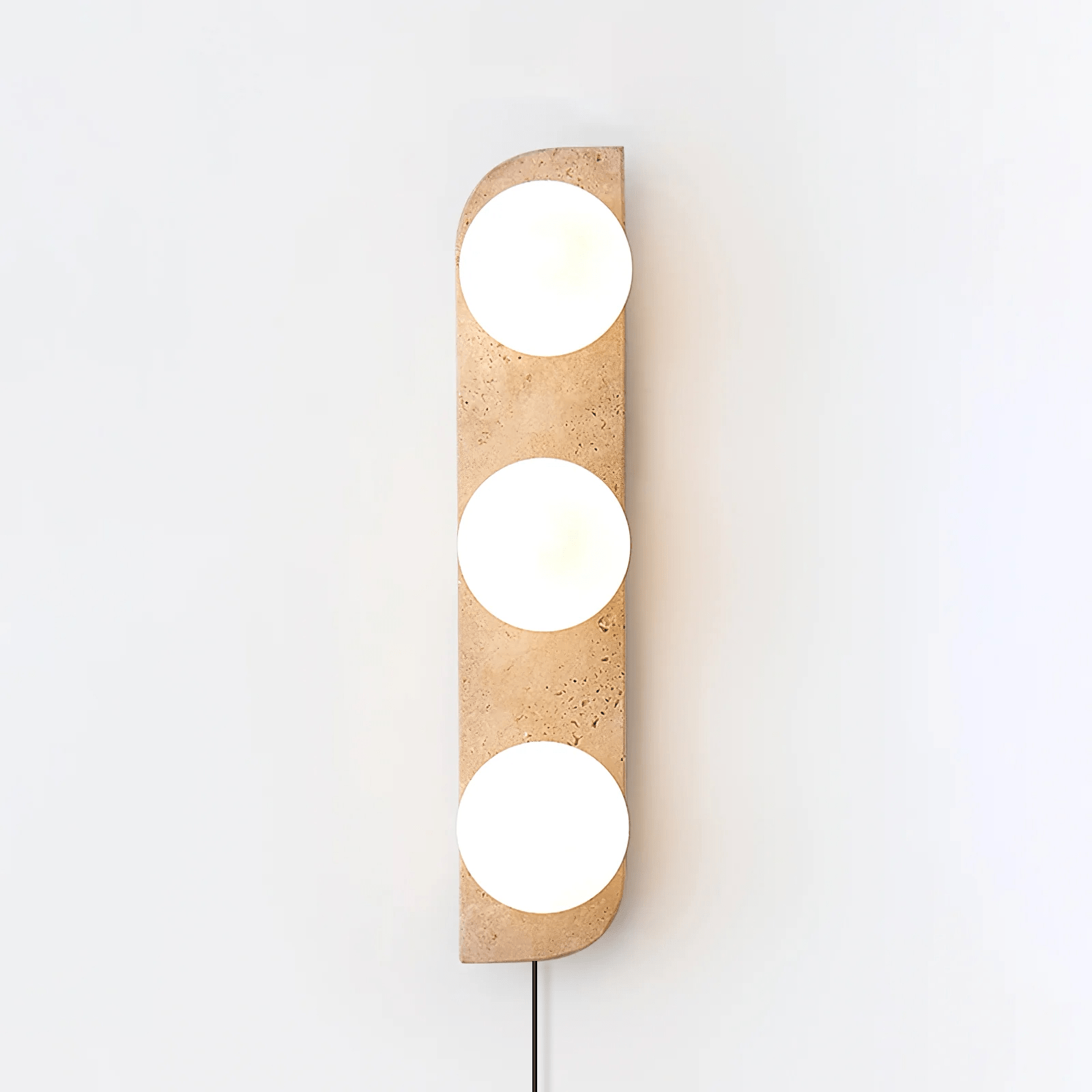 Zophaor Minimalist Travertine Plug-In Wall Light - Letslighting