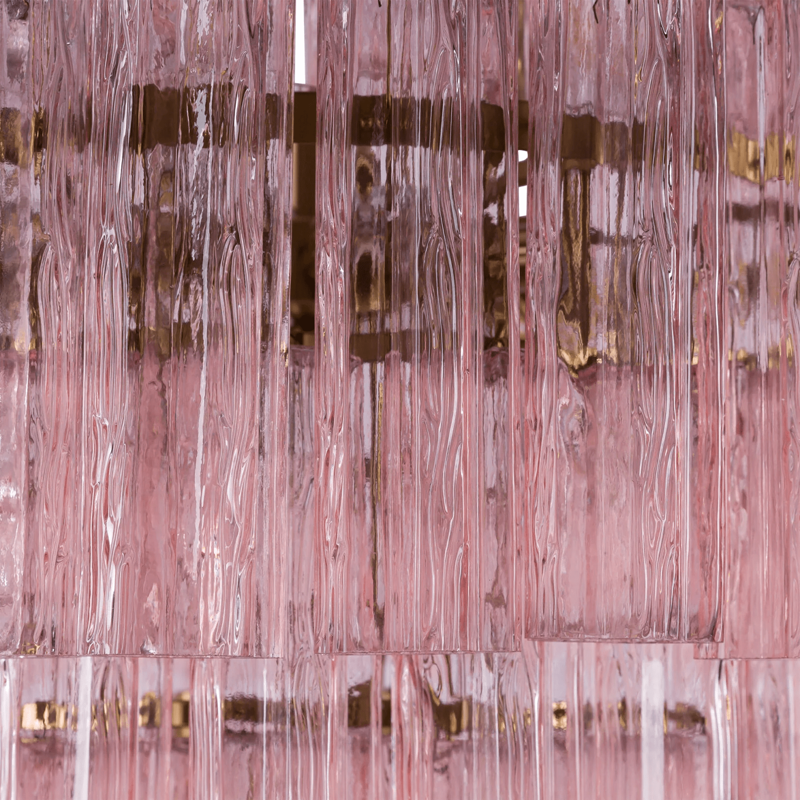 Aurora Chandelier Pink Prism Glass Layered Elegant - Letslighting