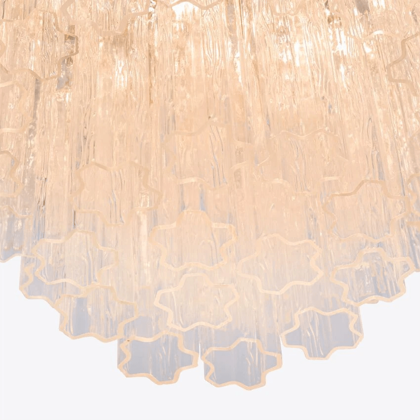 Aurora Chandelier Four Tier Fluted Glass - Letslighting
