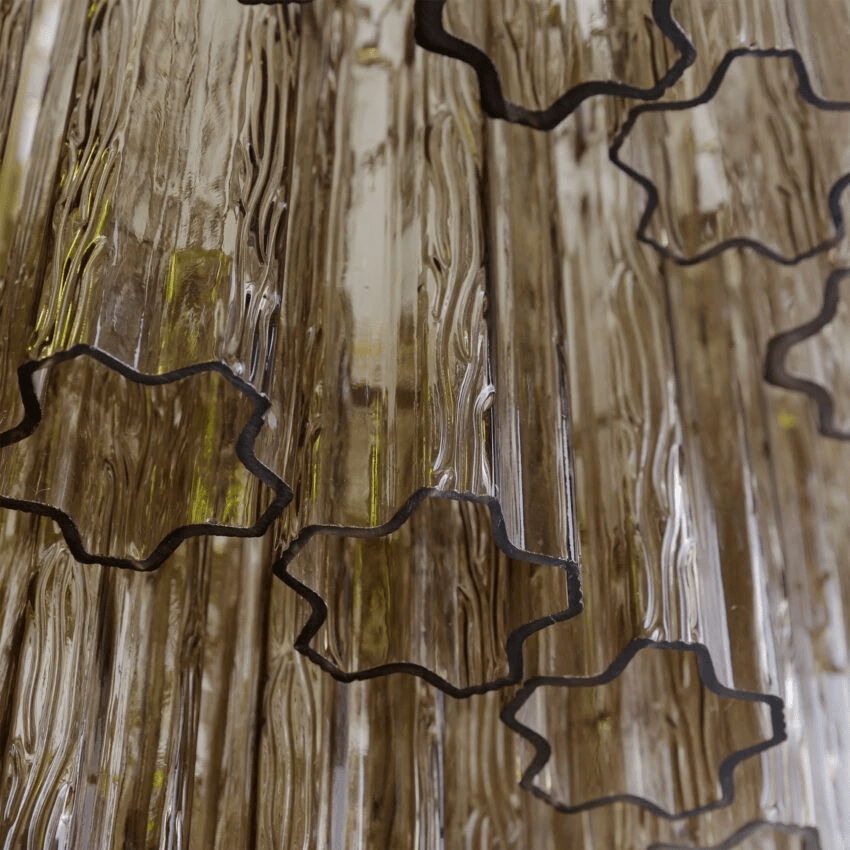 Aurora Chandelier Four Tier Fluted Glass - Letslighting