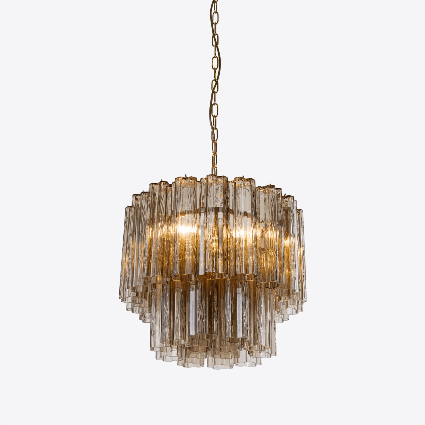 Aurora Chandelier Small Treviso Murano Glass Tube - Letslighting