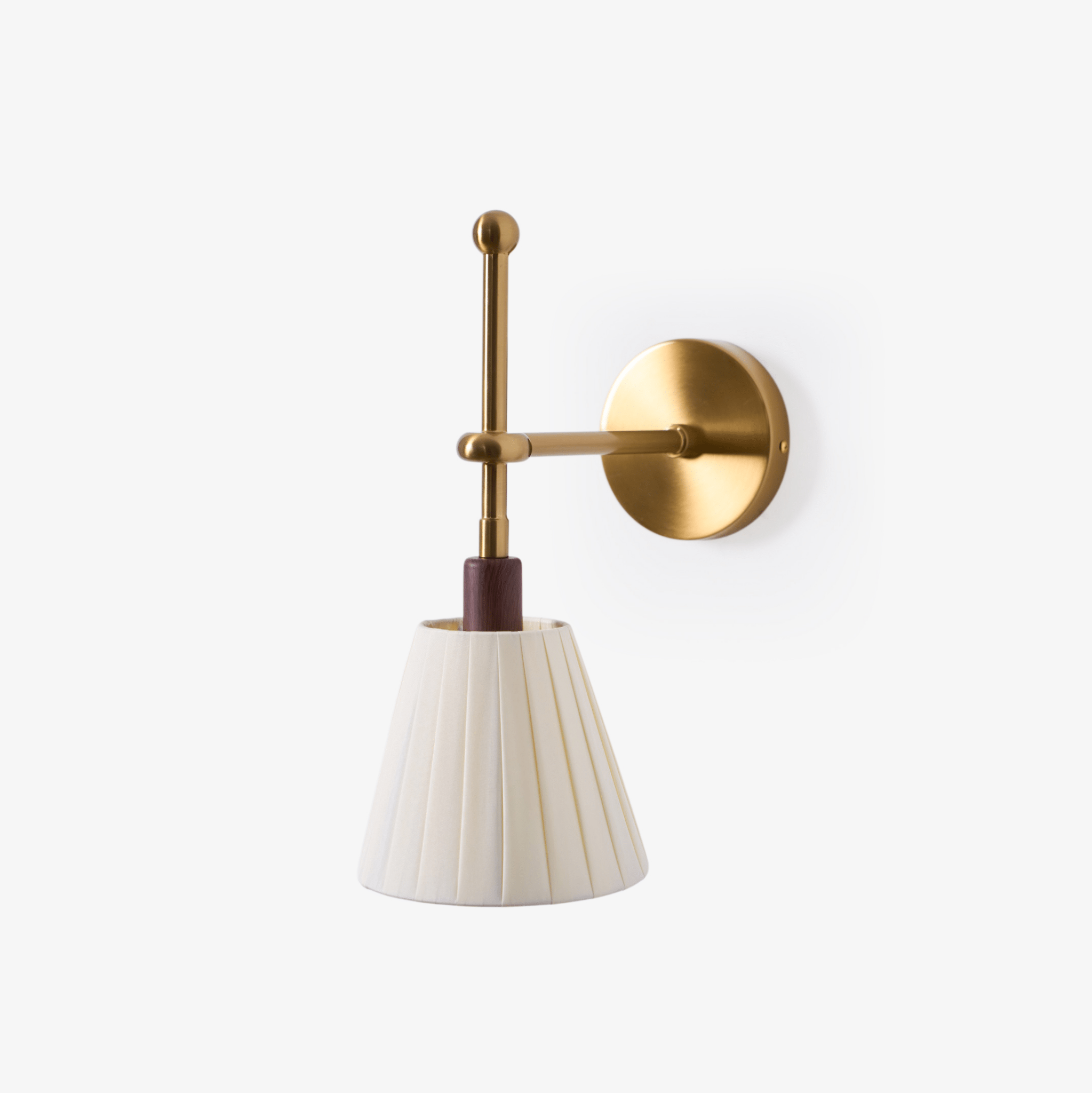 Lustra Wall Lamp Pleated Fabric Brass - Letslighting