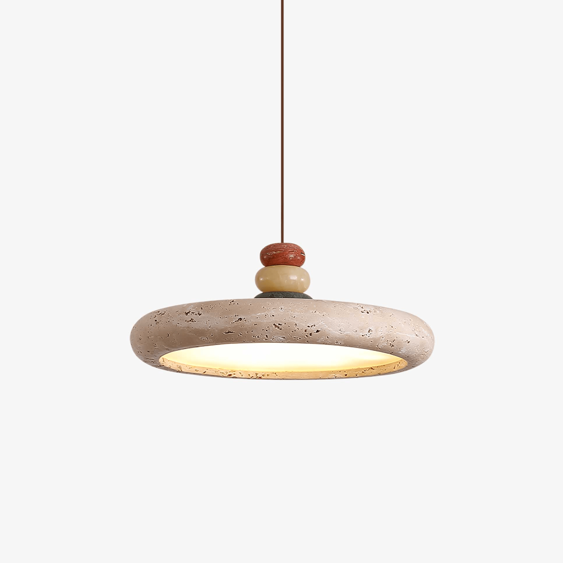 Cuvarora Disc Travertine Pendant Light - Letslighting