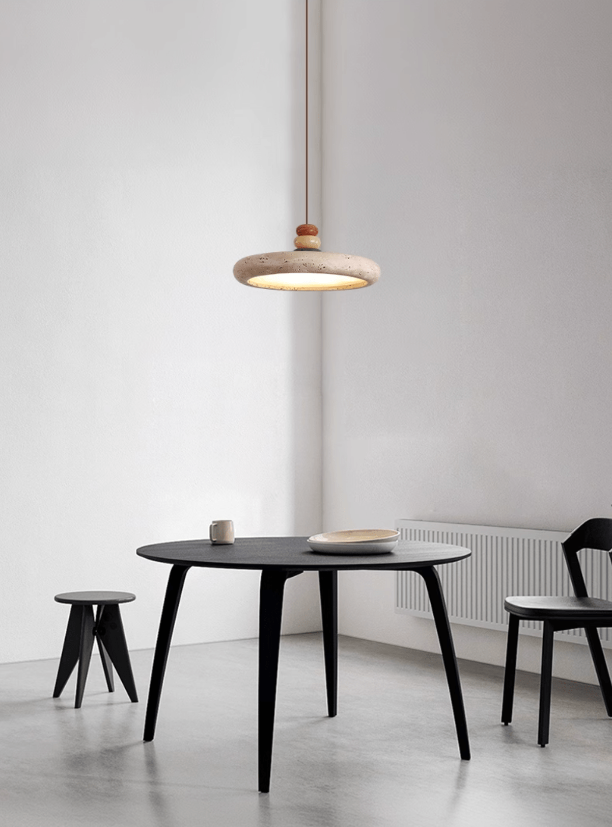 Cuvarora Disc Travertine Pendant Light - Letslighting