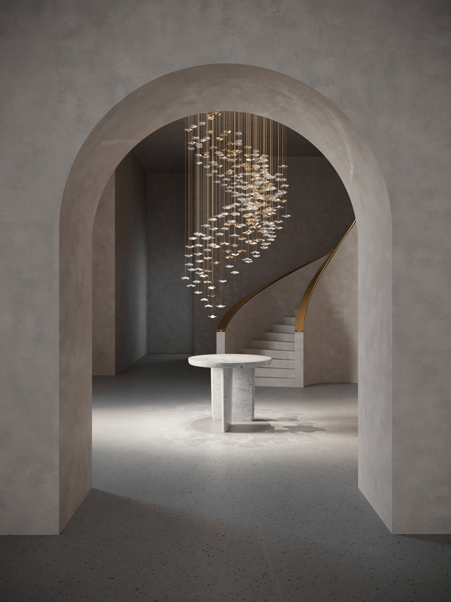 Nephele Crystal Leaf Chandelier - Letslighting