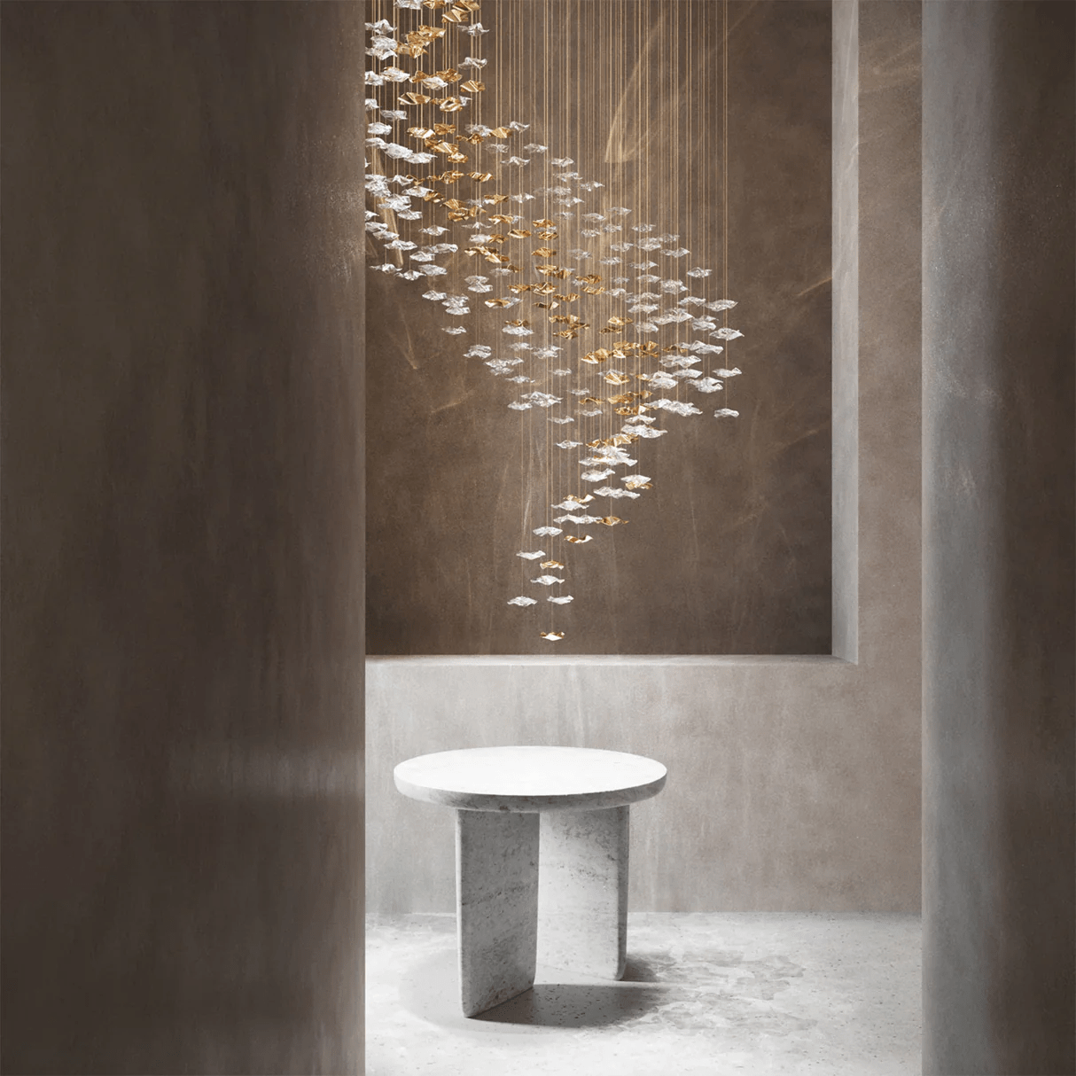 Nephele Crystal Leaf Chandelier - Letslighting