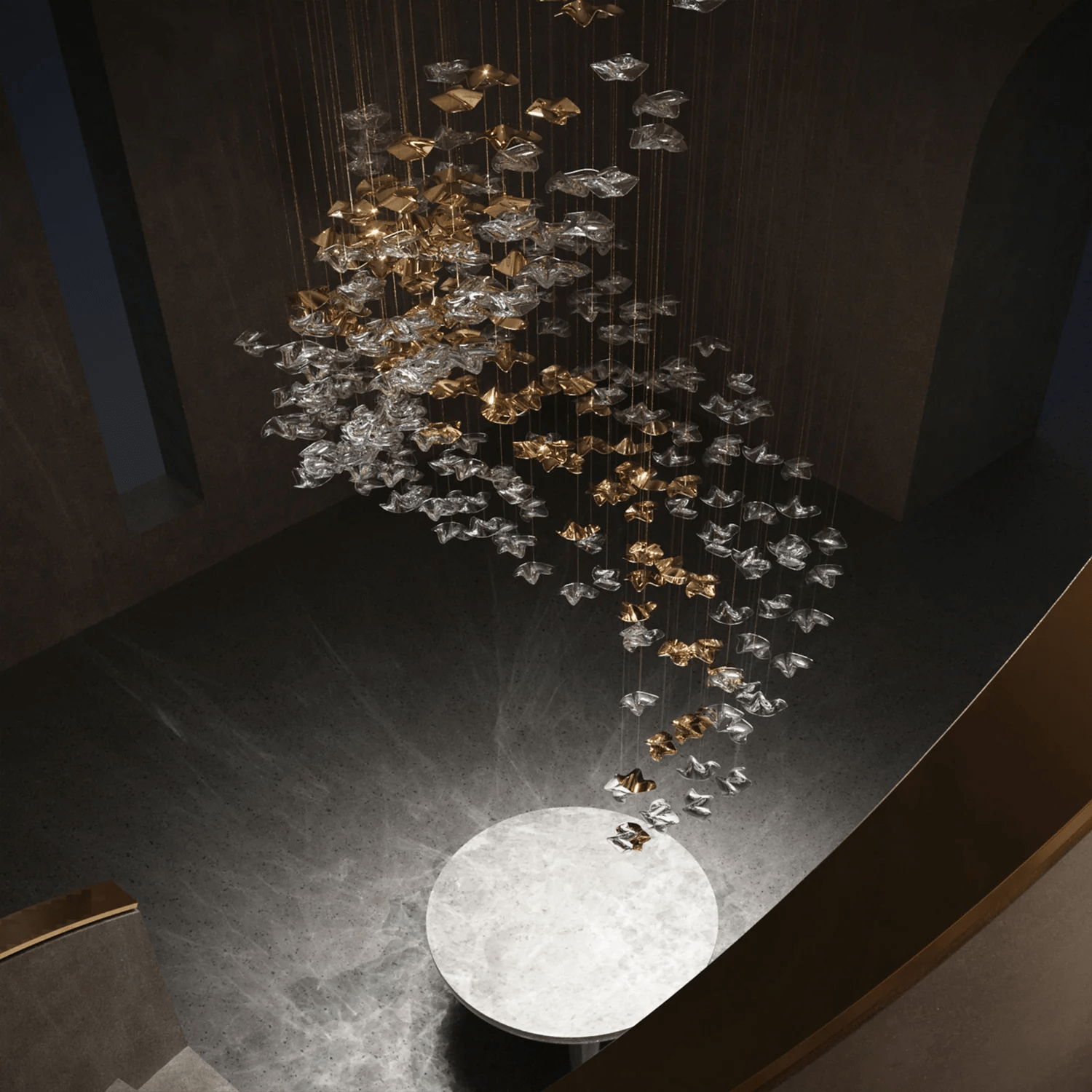 Nephele Crystal Leaf Chandelier - Letslighting