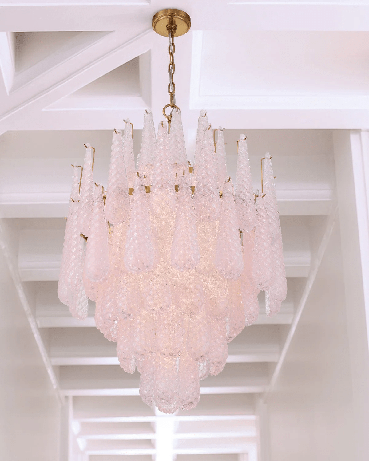 Aurora Chandelier Drop Textured Glass Elegant - Letslighting