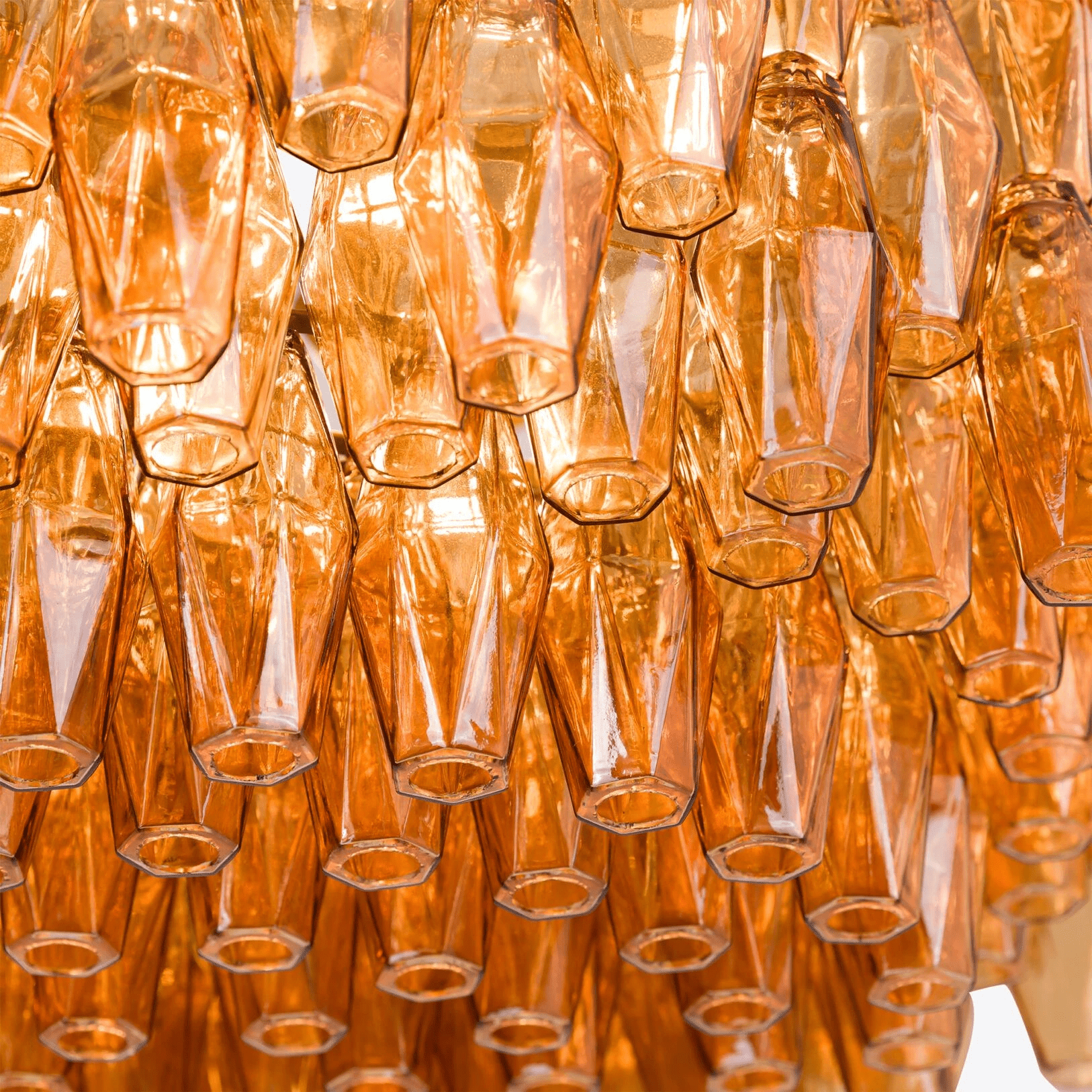 Aurora Chandelier Drum Amber Glass - Letslighting