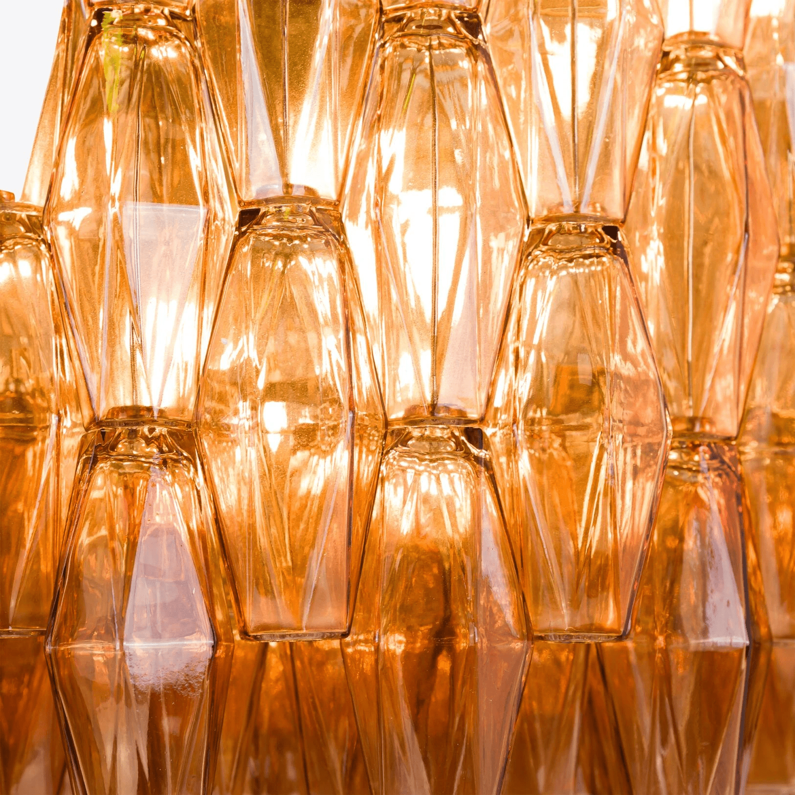 Aurora Chandelier Drum Amber Glass - Letslighting