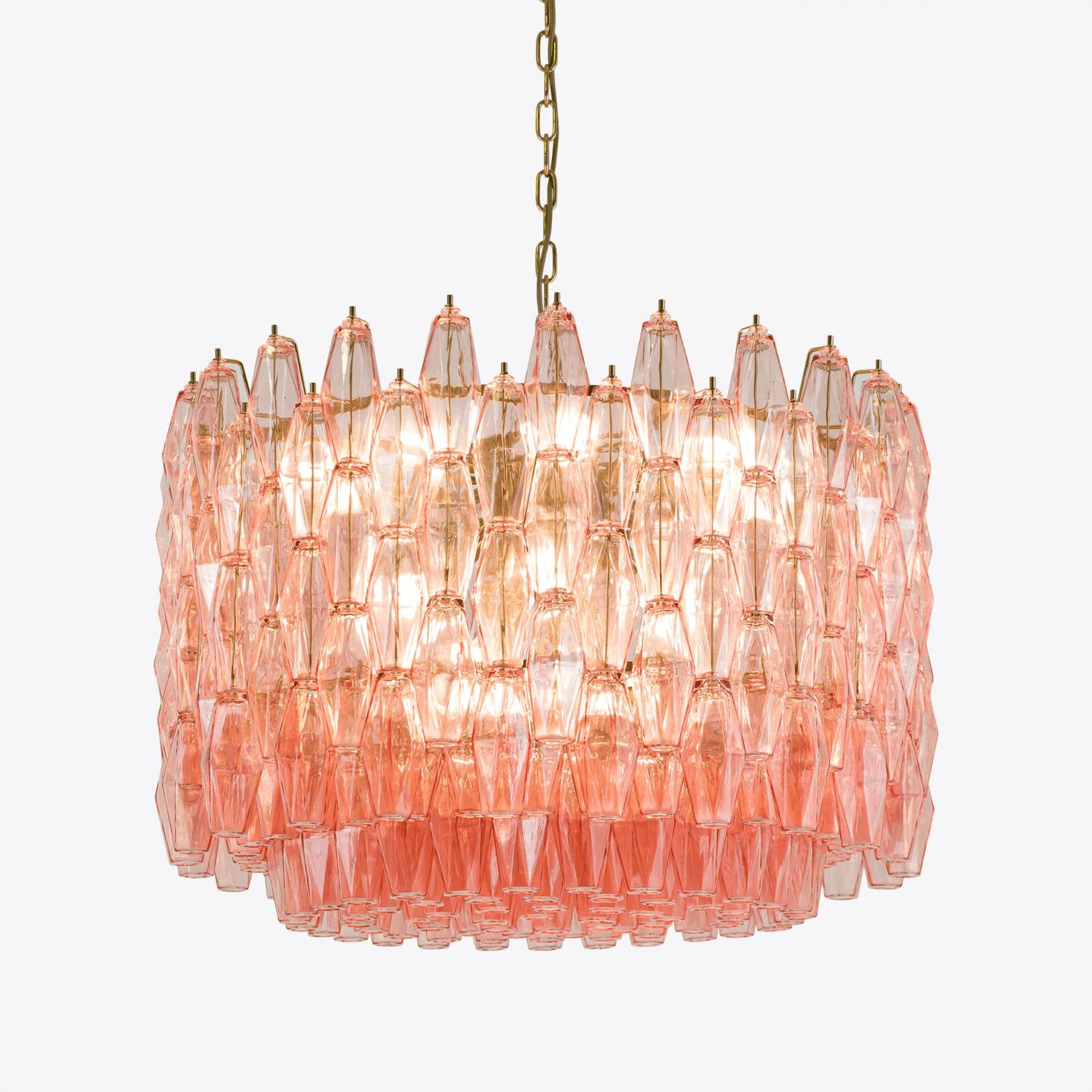 Aurora Chandelier Drum Amber Glass - Letslighting