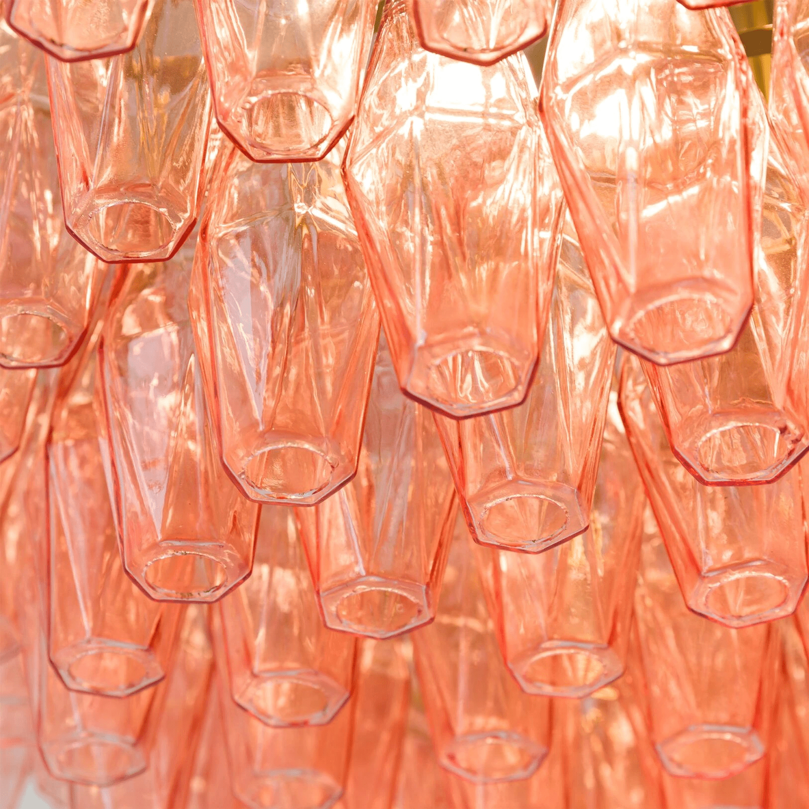 Aurora Chandelier Drum Amber Glass - Letslighting