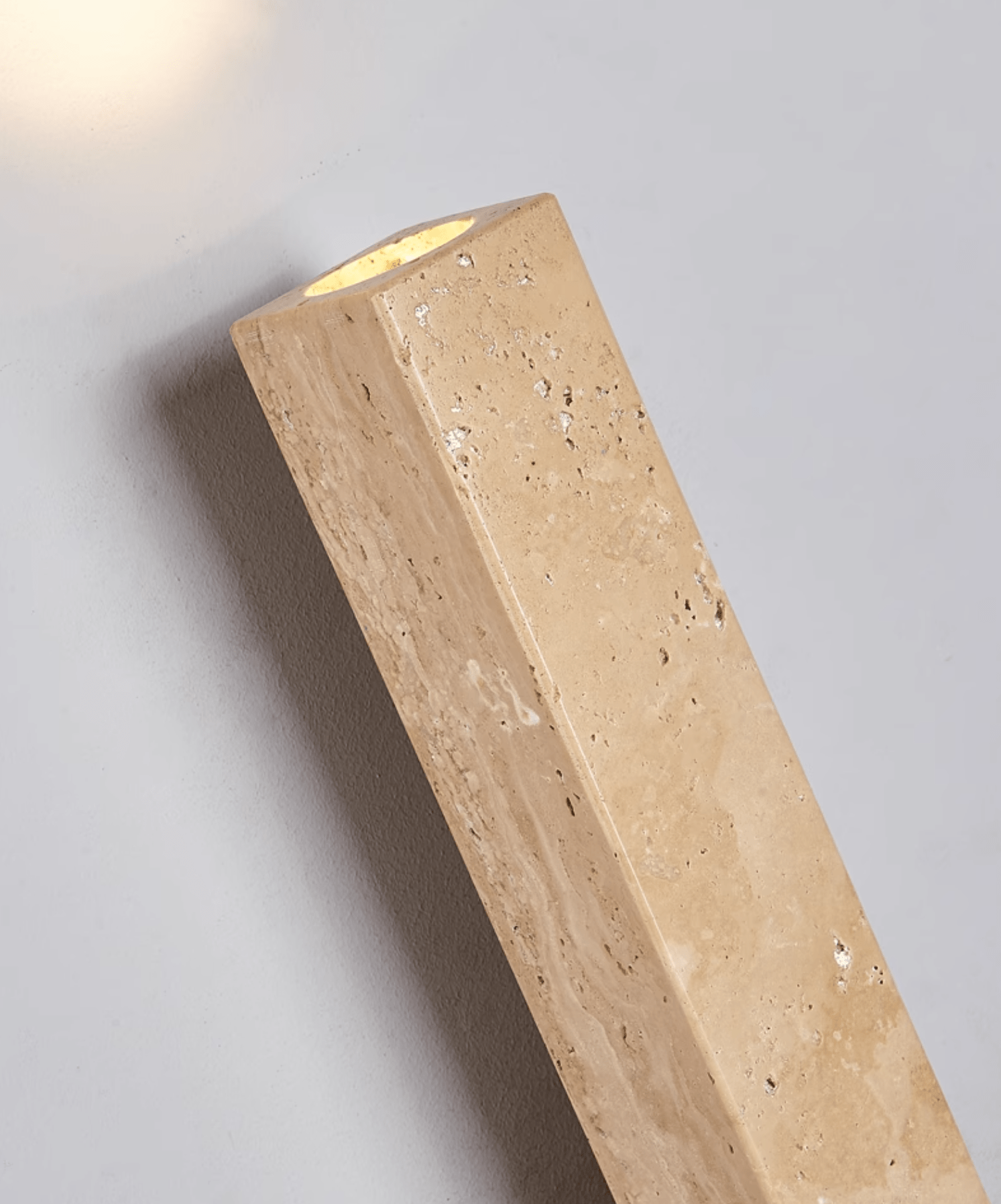 Cathais Minimalist Travertine Wall Light - Letslighting