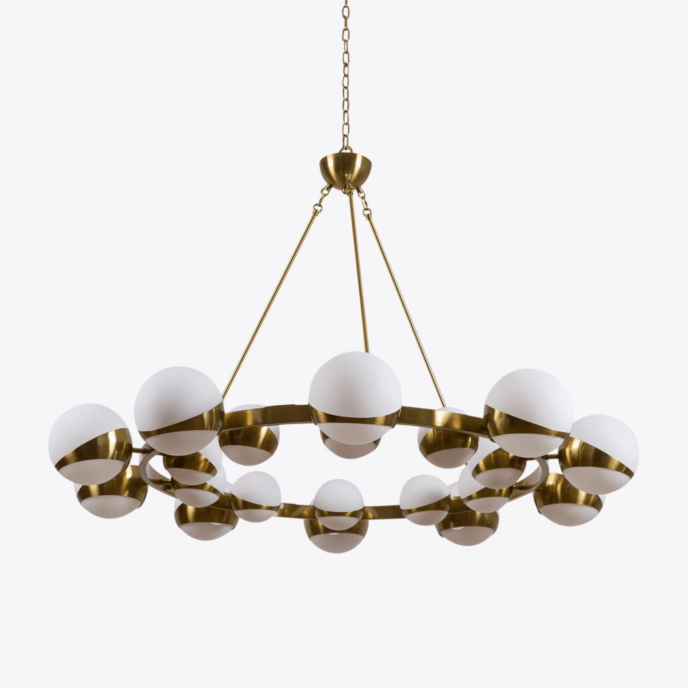 LuminaSphere Modern Brass Chandelier - Letslighting