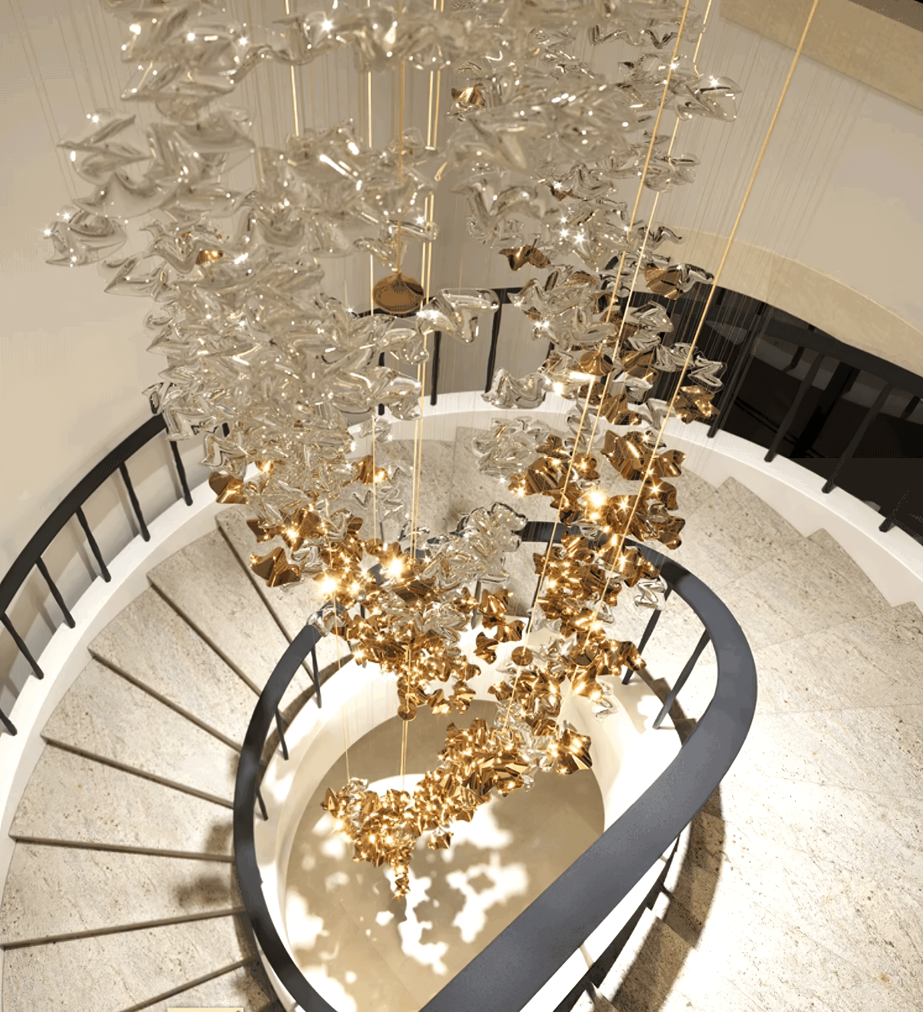 Nephele Crystal Leaf Chandelier - Letslighting
