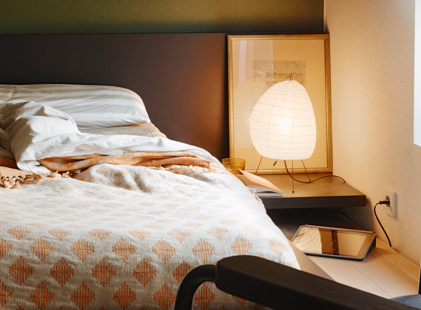 Fletcher Modern Rice Paper Table Lamp - Letslighting