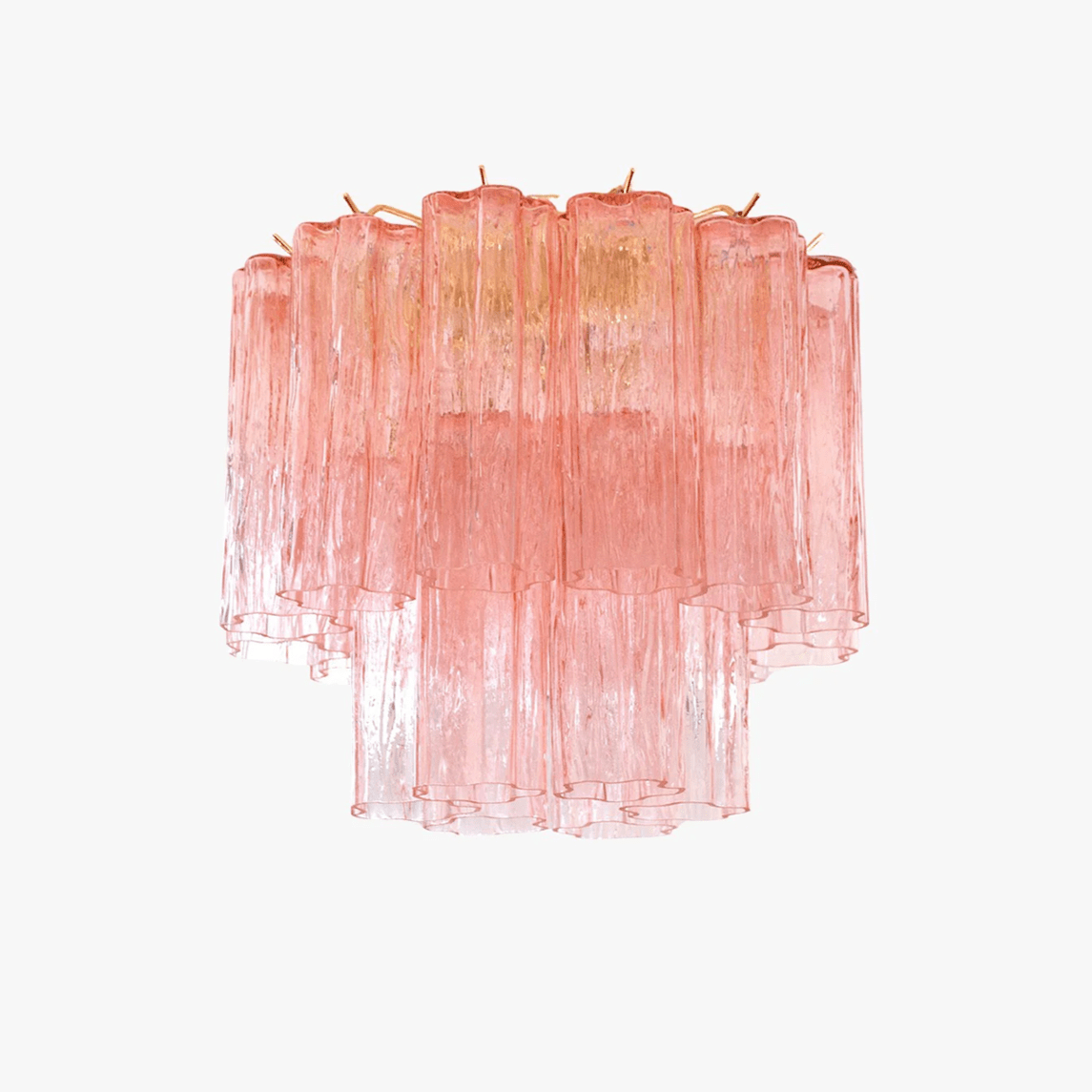 Ceiling Lamp Layered Pink Glass Panels for Modern Interiors | Letslighting