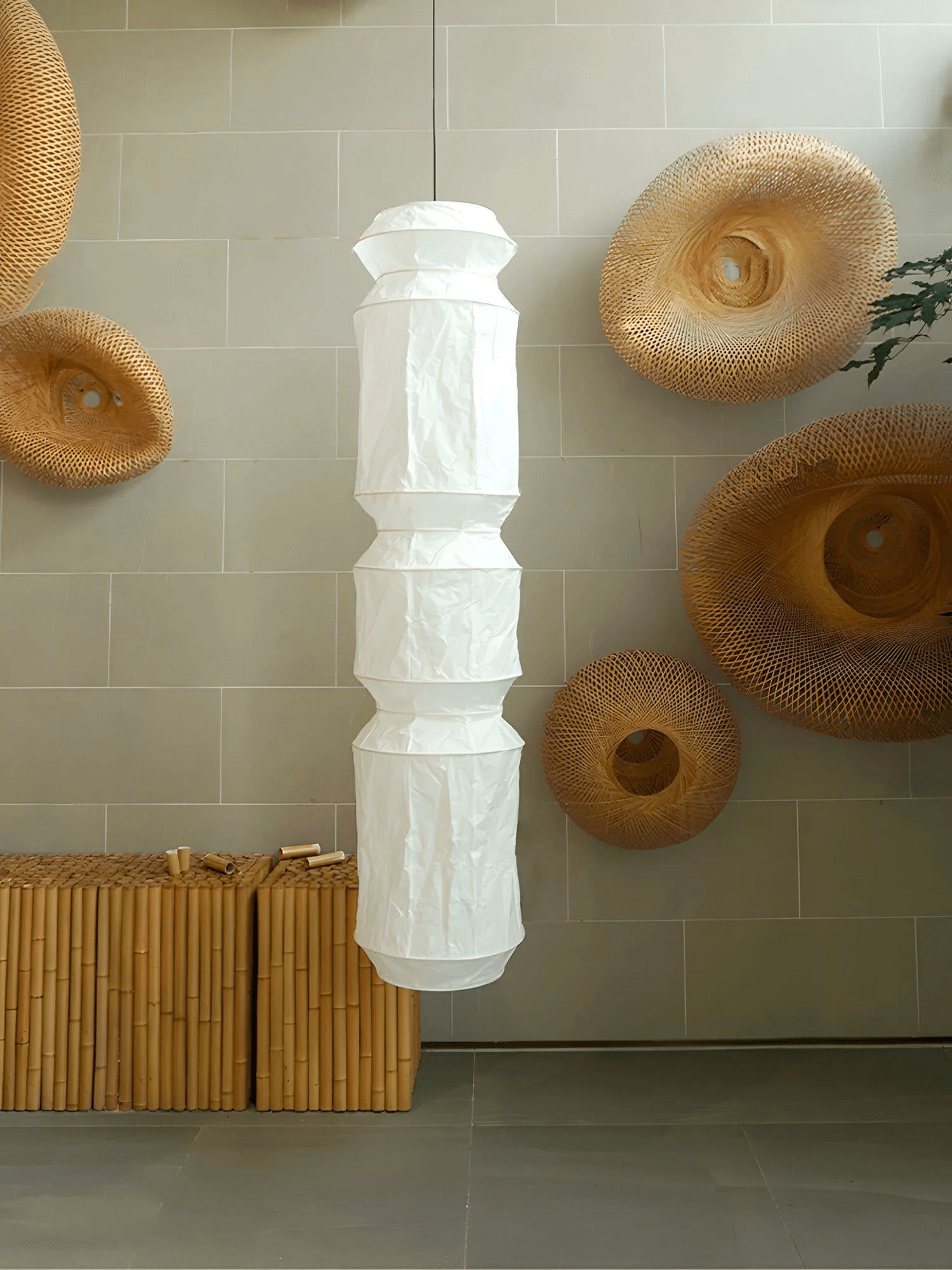 Elsie Vinyage Paper Pendant Light - Letslighting