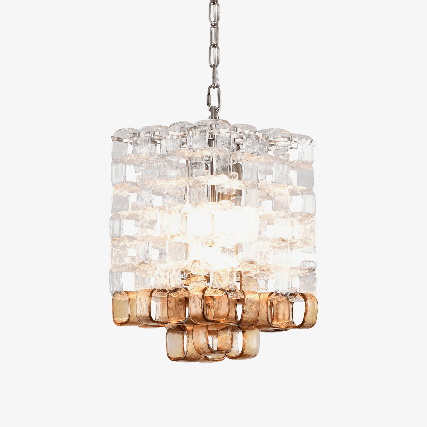 Aurora Chandelier Murano Glass Interlocking Geometric - Letslighting