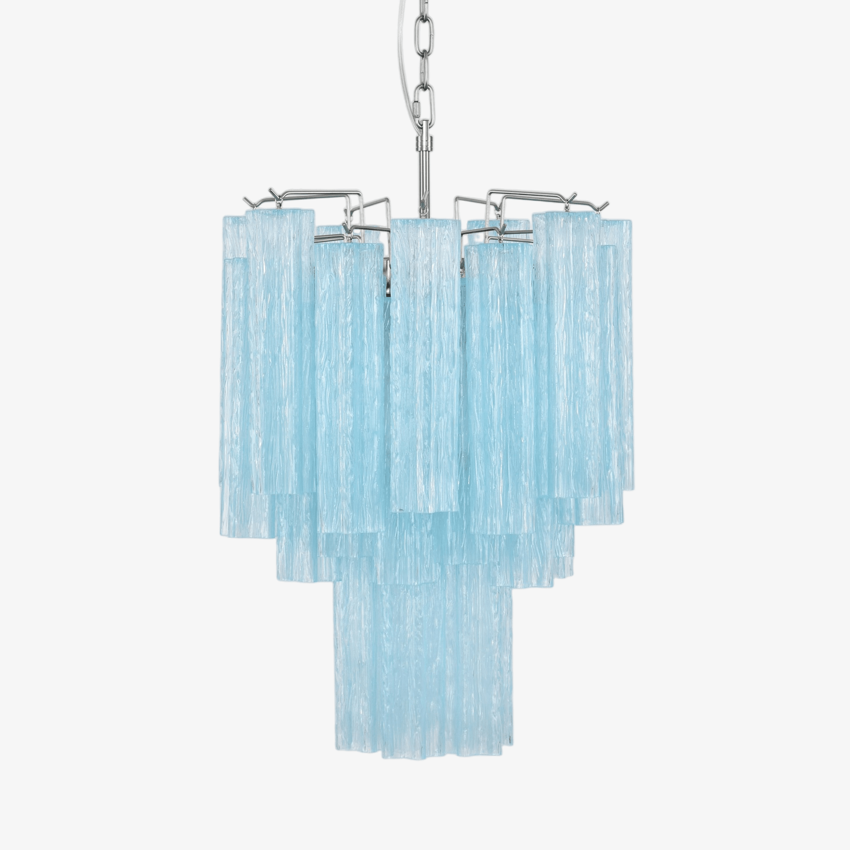Aurora Chandelier Azzura Murano Glass Tube Coastal - Letslighting