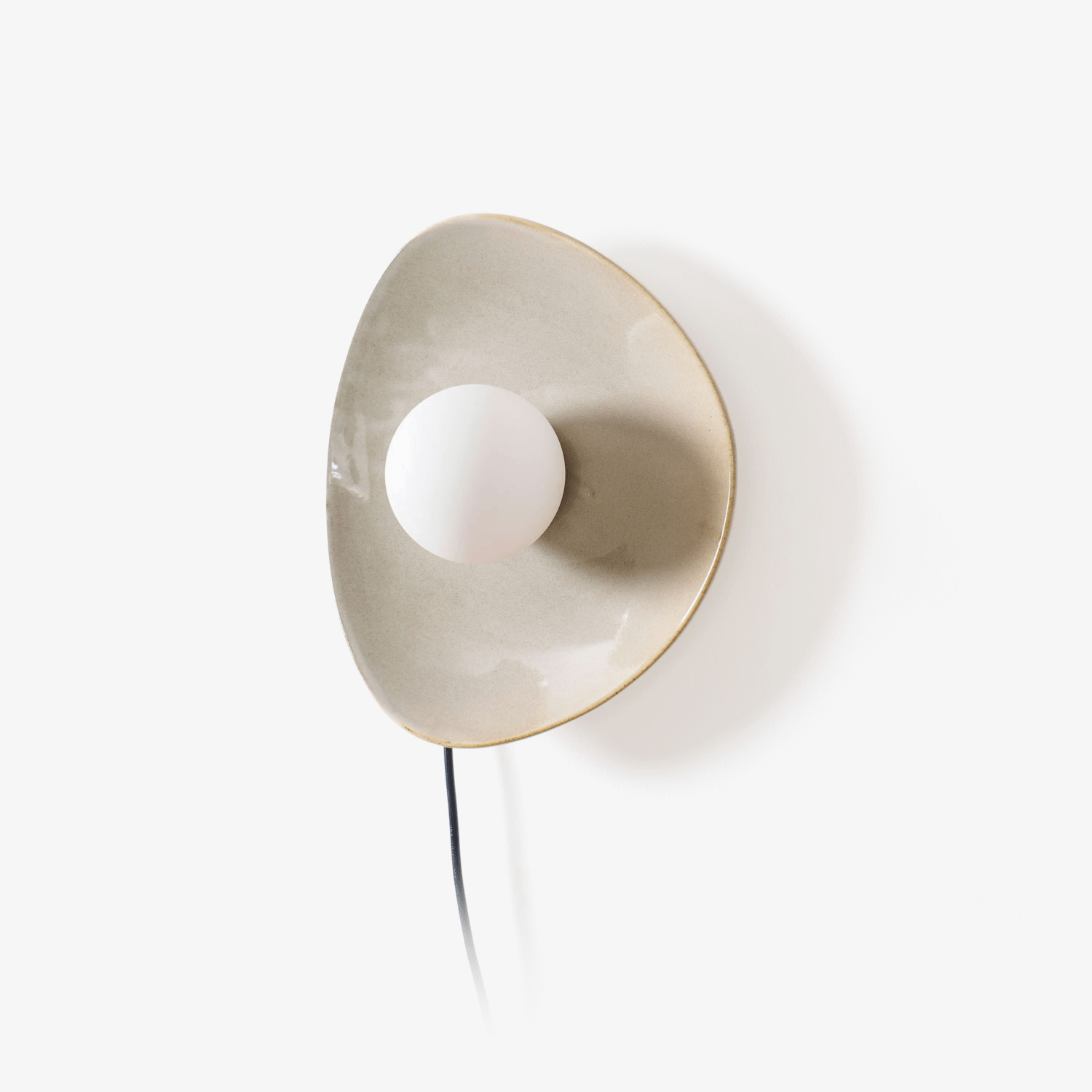 Nancy Pebble Disc Plug-in Ceramics Glass Wall Light - Letslighting