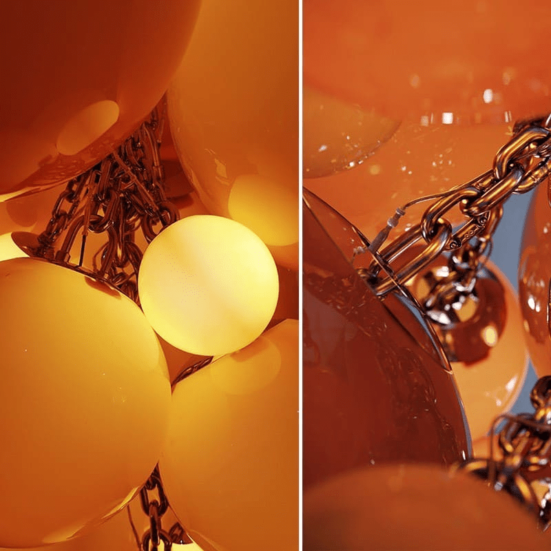 Aurora Chandelier Murano Glass Grape Cluster Art Deco - Letslighting