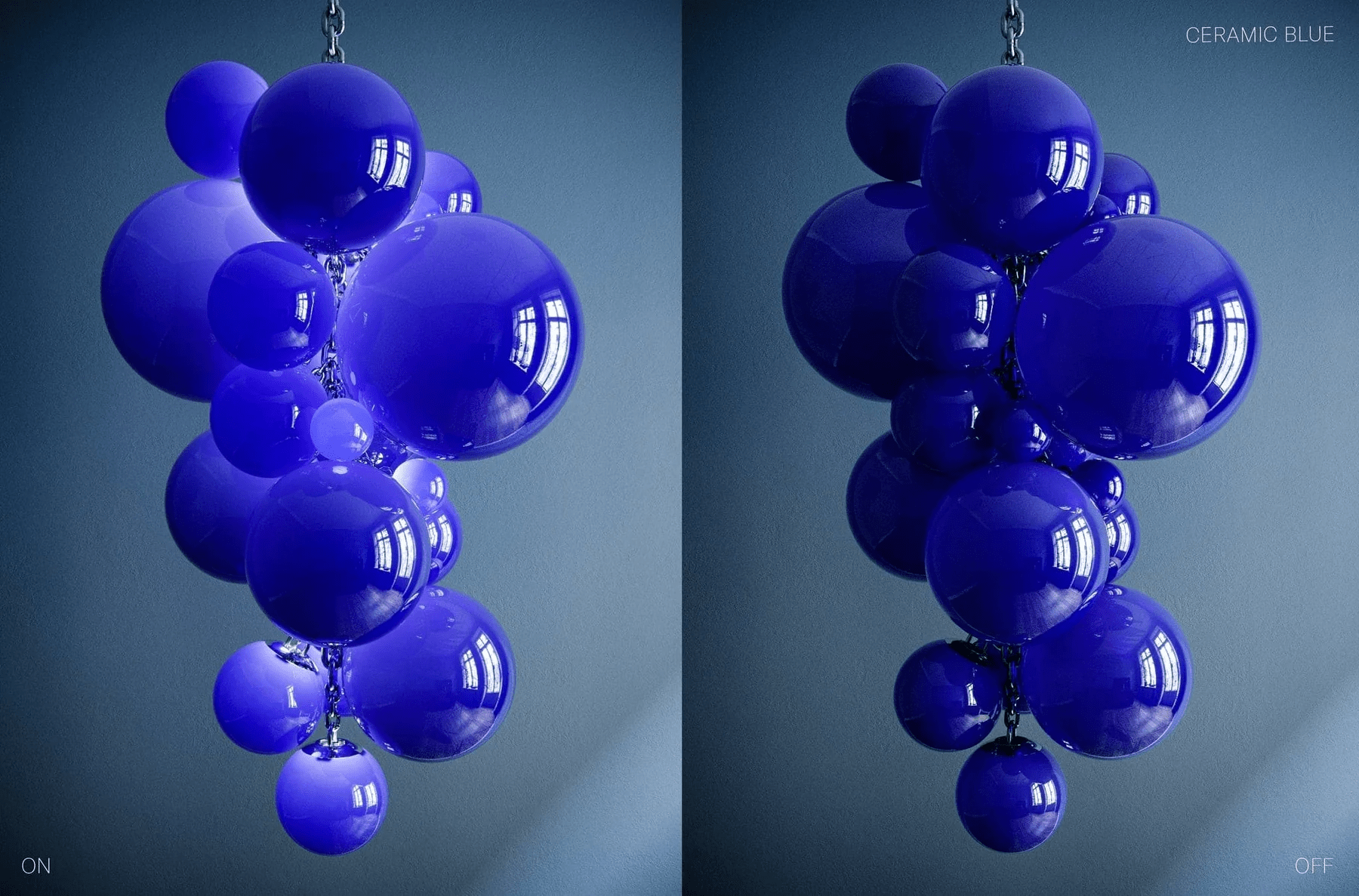 Aurora Chandelier Murano Glass Grape Cluster Art Deco - Letslighting