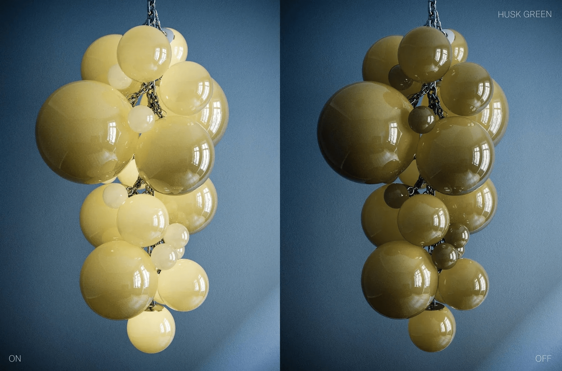 Aurora Chandelier Murano Glass Grape Cluster Art Deco - Letslighting