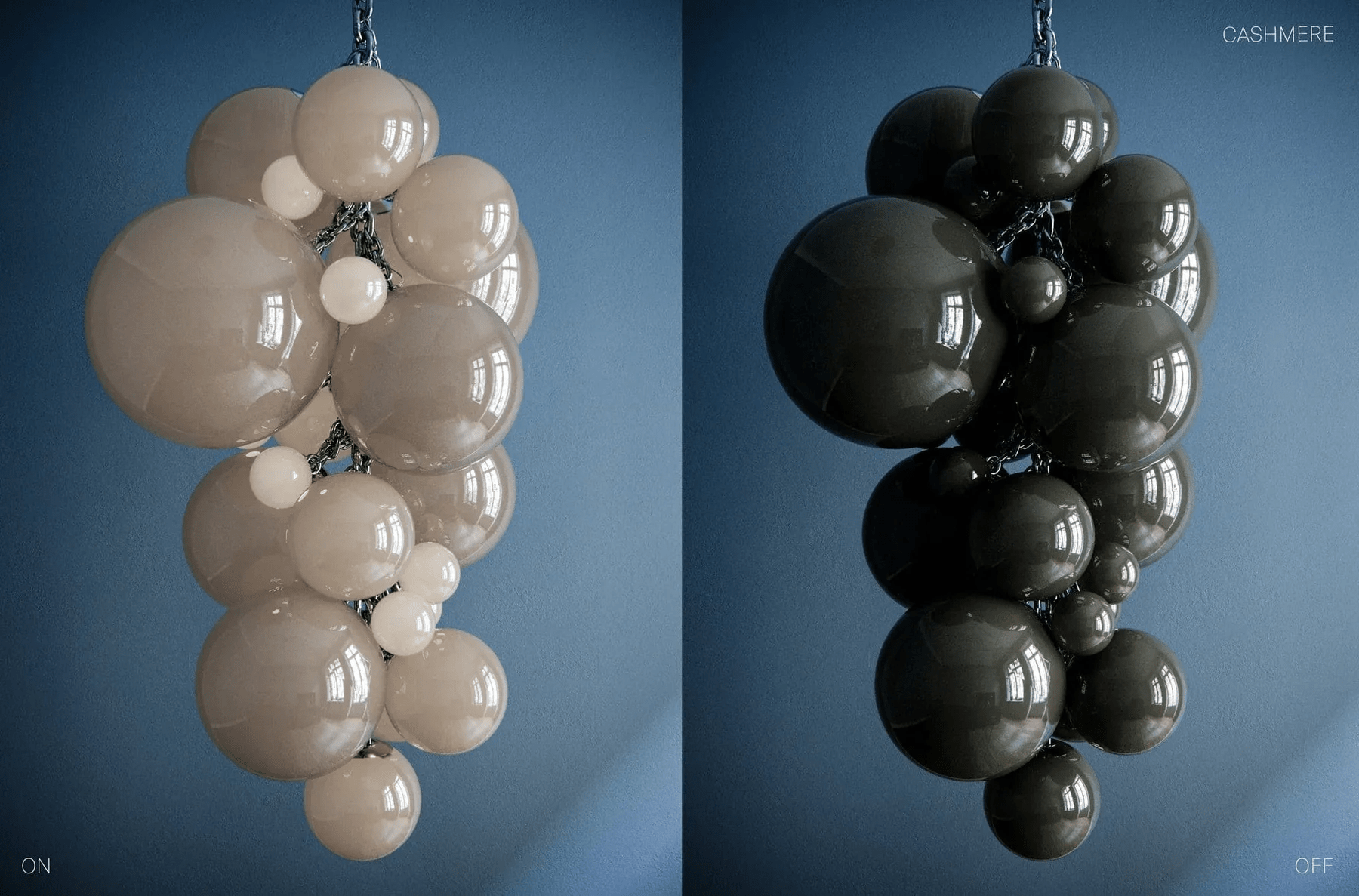 Aurora Chandelier Murano Glass Grape Cluster Art Deco - Letslighting